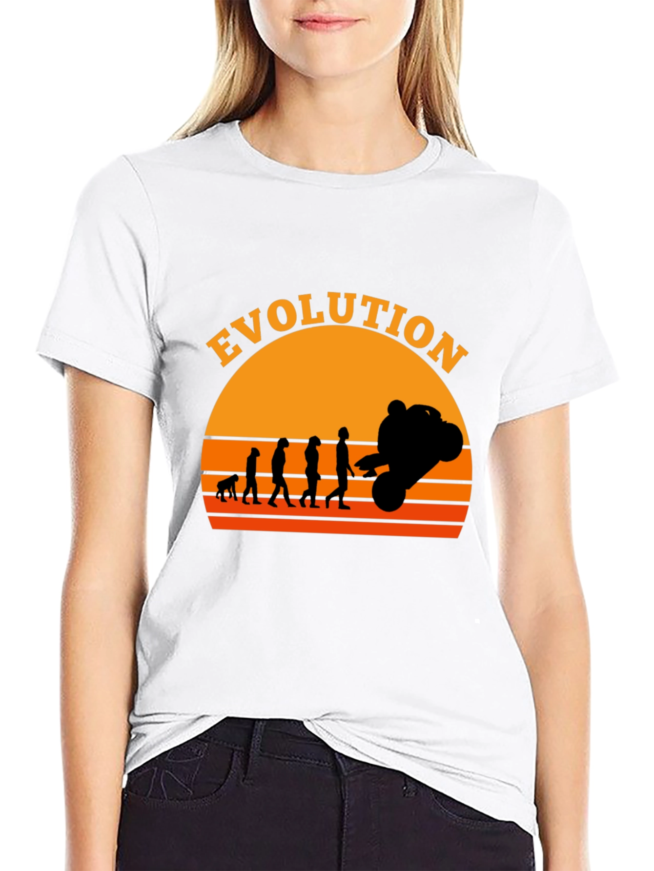Evolution of Moto Black T-Shirt