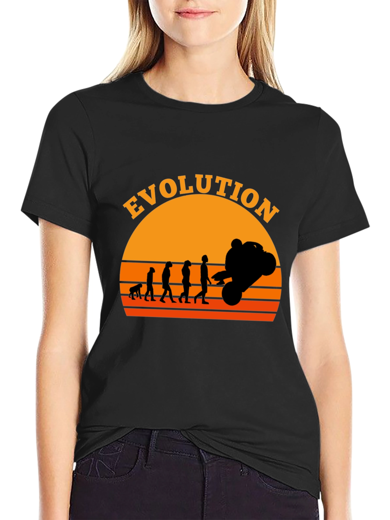 Evolution of Moto Black T-Shirt
