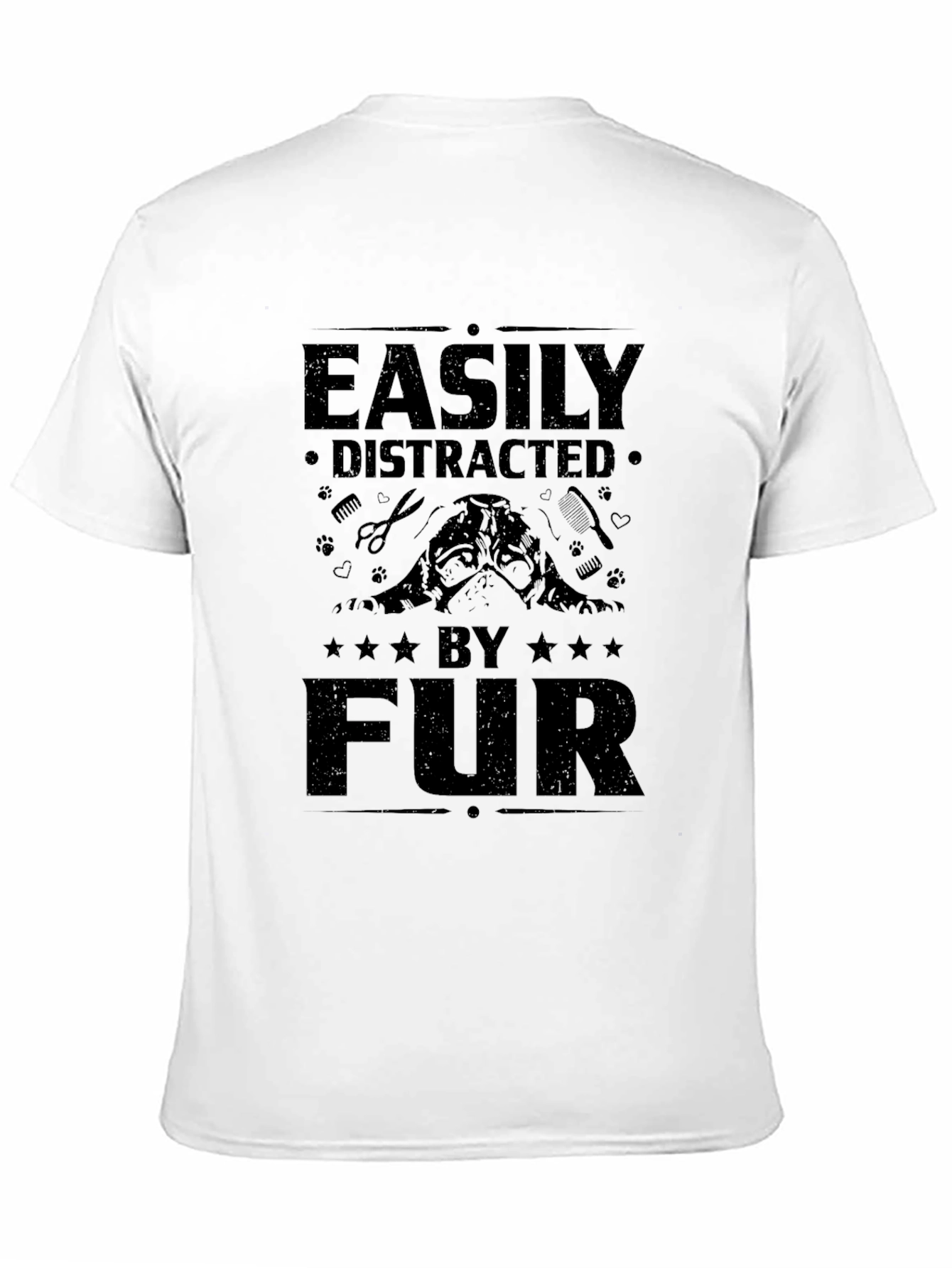 Easily Distracted By Fur Black Graphic Tee