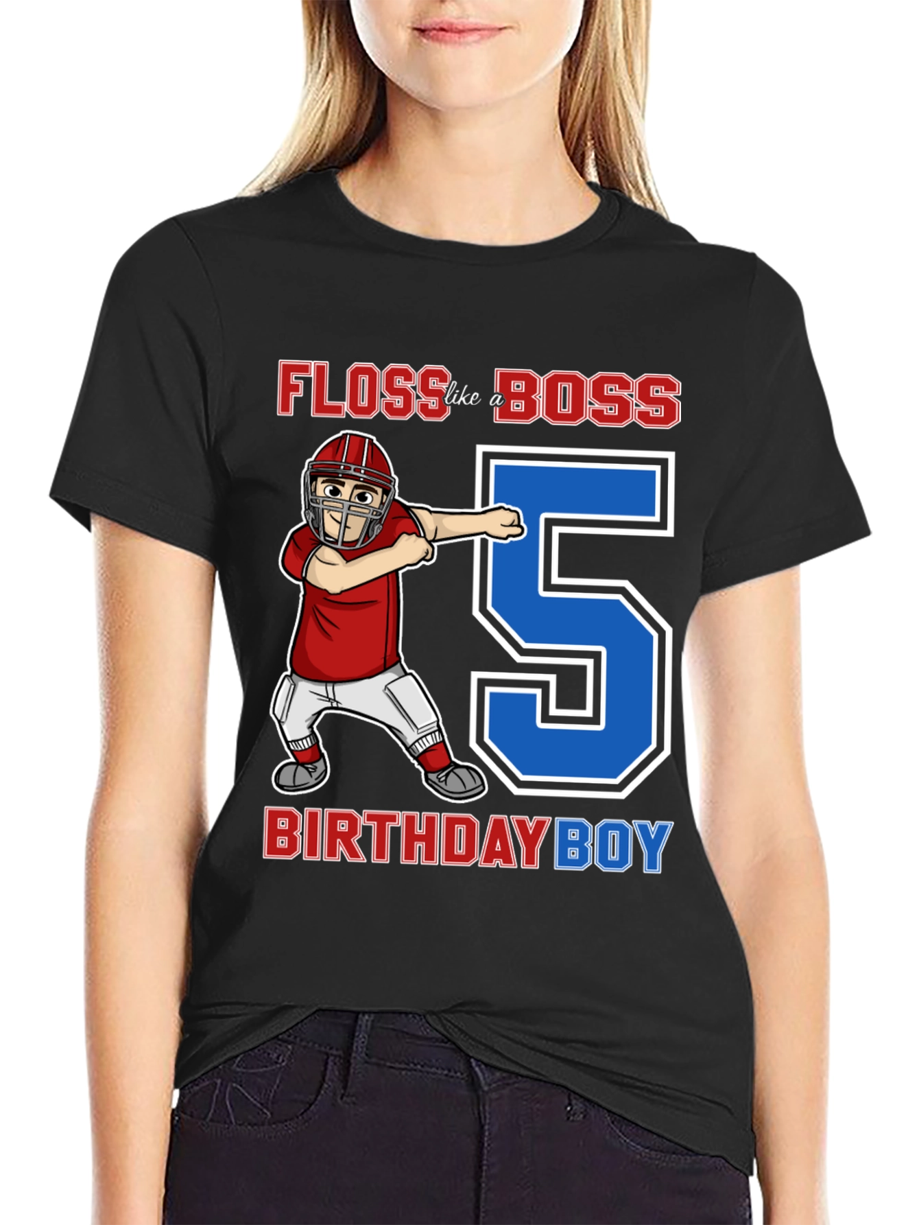 Floss Like a Boss 5th Birthday Boy T-Shirt