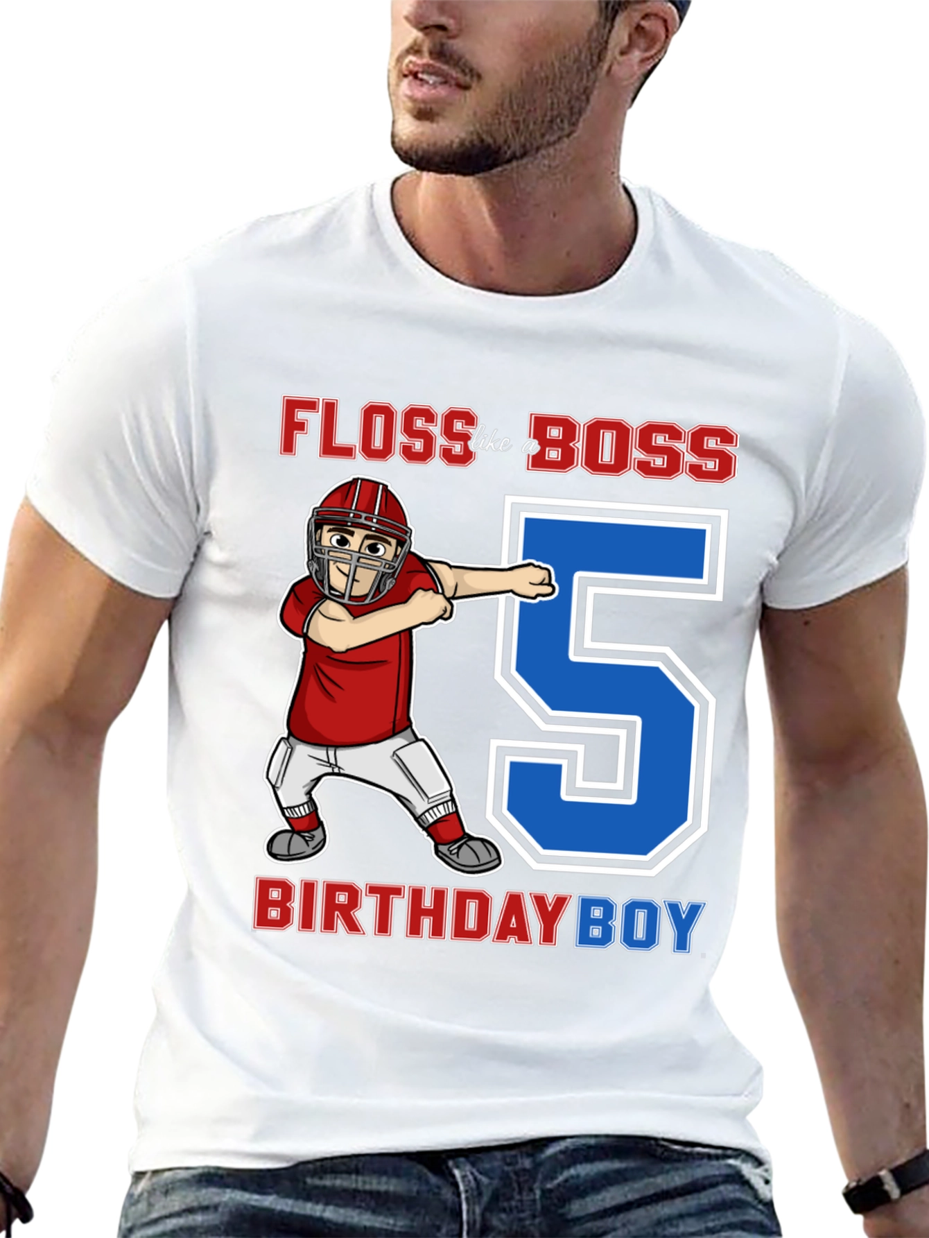 Floss Like a Boss 5th Birthday Boy T-Shirt
