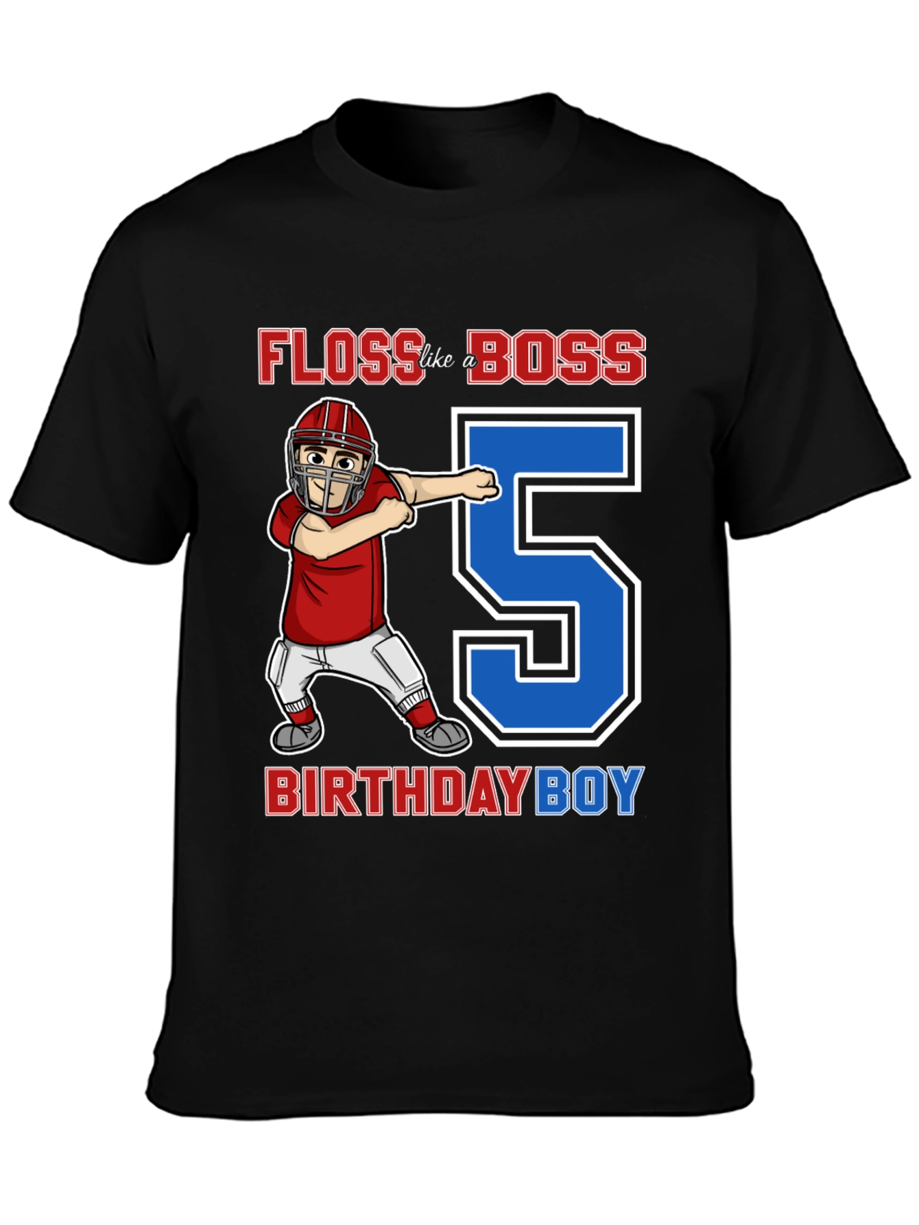 Floss Like a Boss 5th Birthday Boy T-Shirt