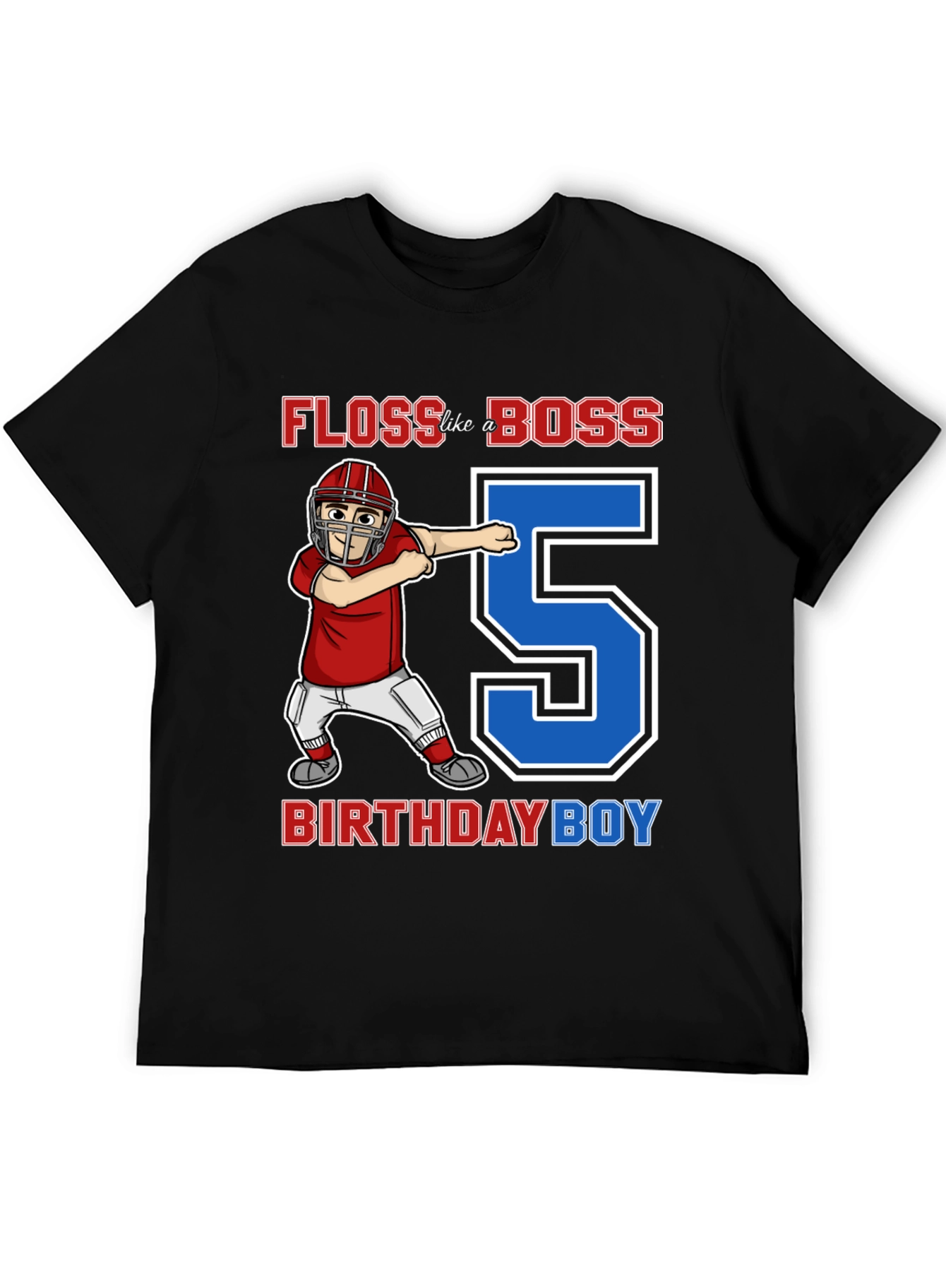 Floss Like a Boss 5th Birthday Boy T-Shirt