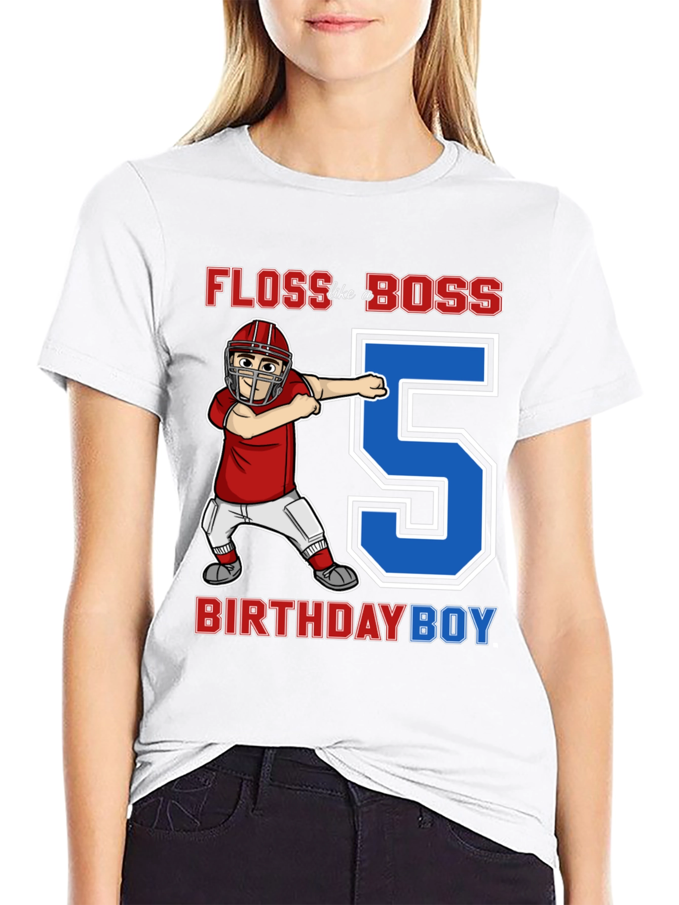 Floss Like a Boss 5th Birthday Boy T-Shirt