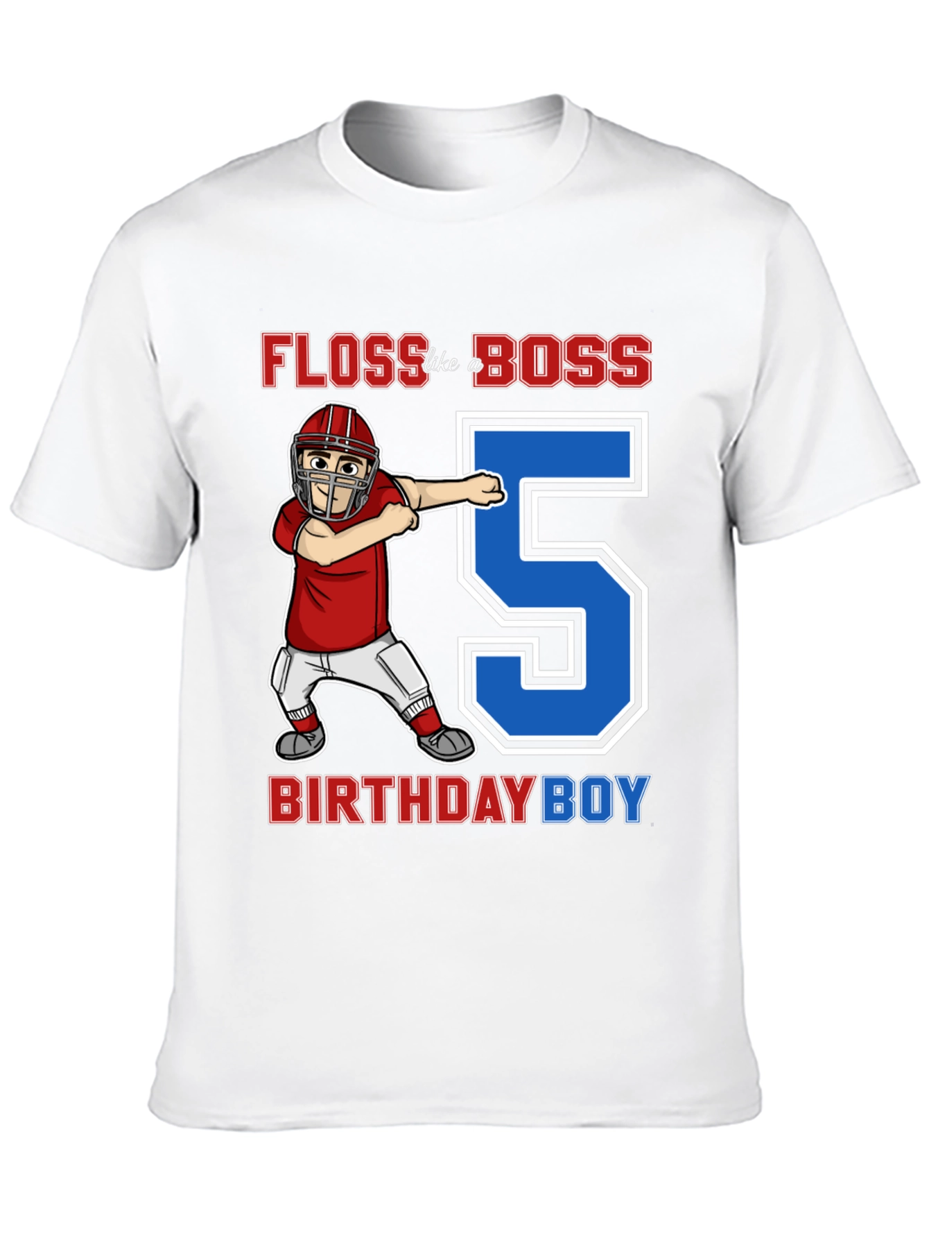 Floss Like a Boss 5th Birthday Boy T-Shirt