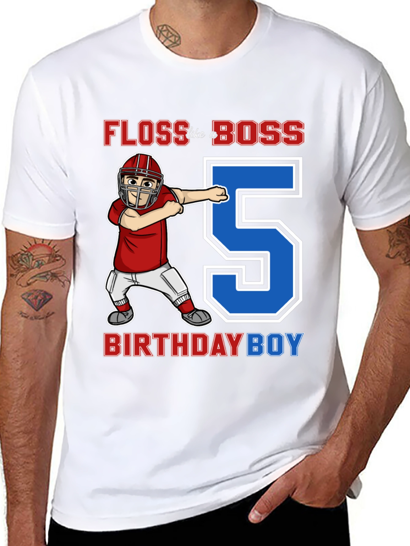 Floss Like a Boss 5th Birthday Boy T-Shirt
