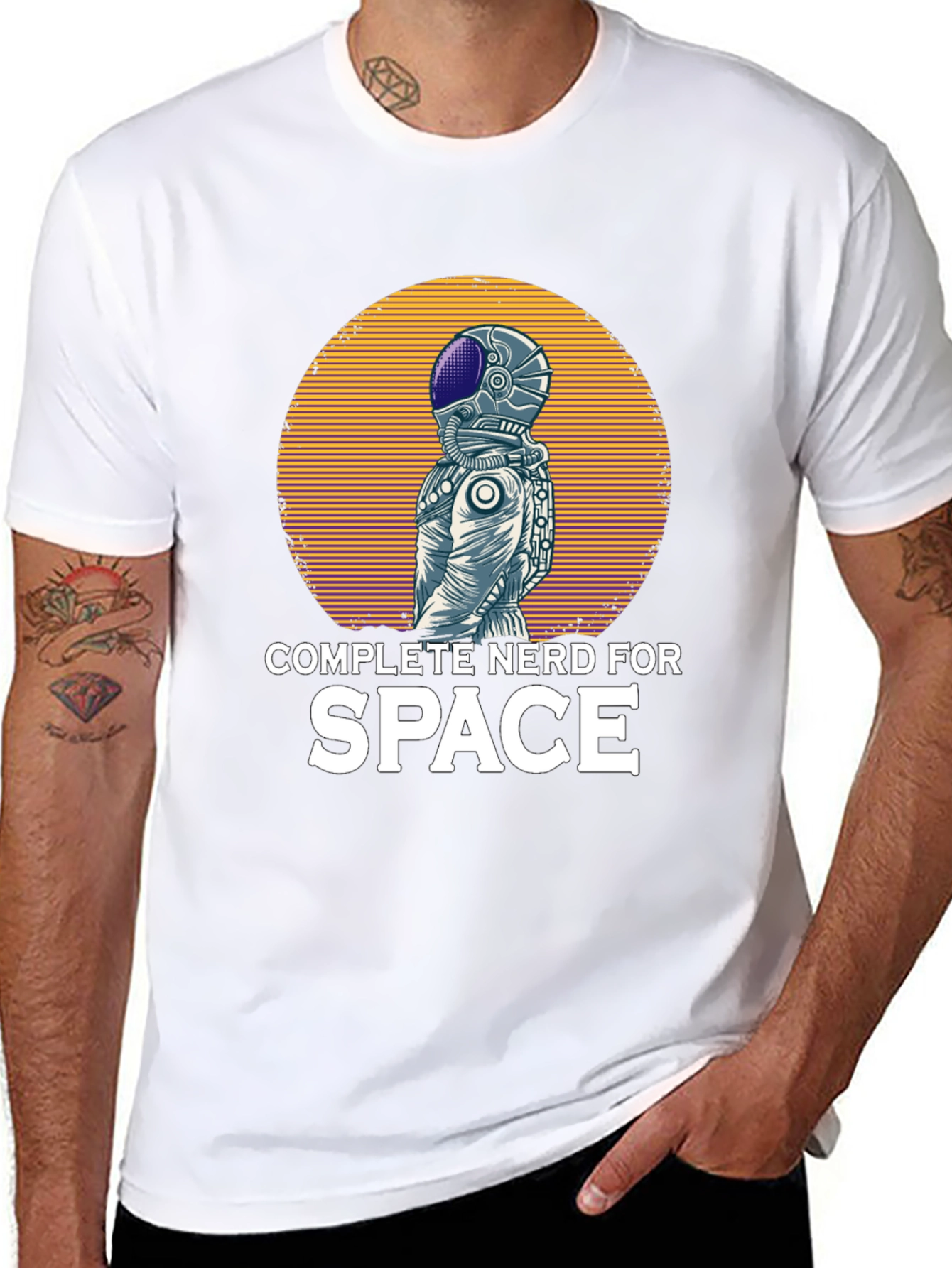 Complete Nerd For Space T-Shirt Astronaut Graphic Tee