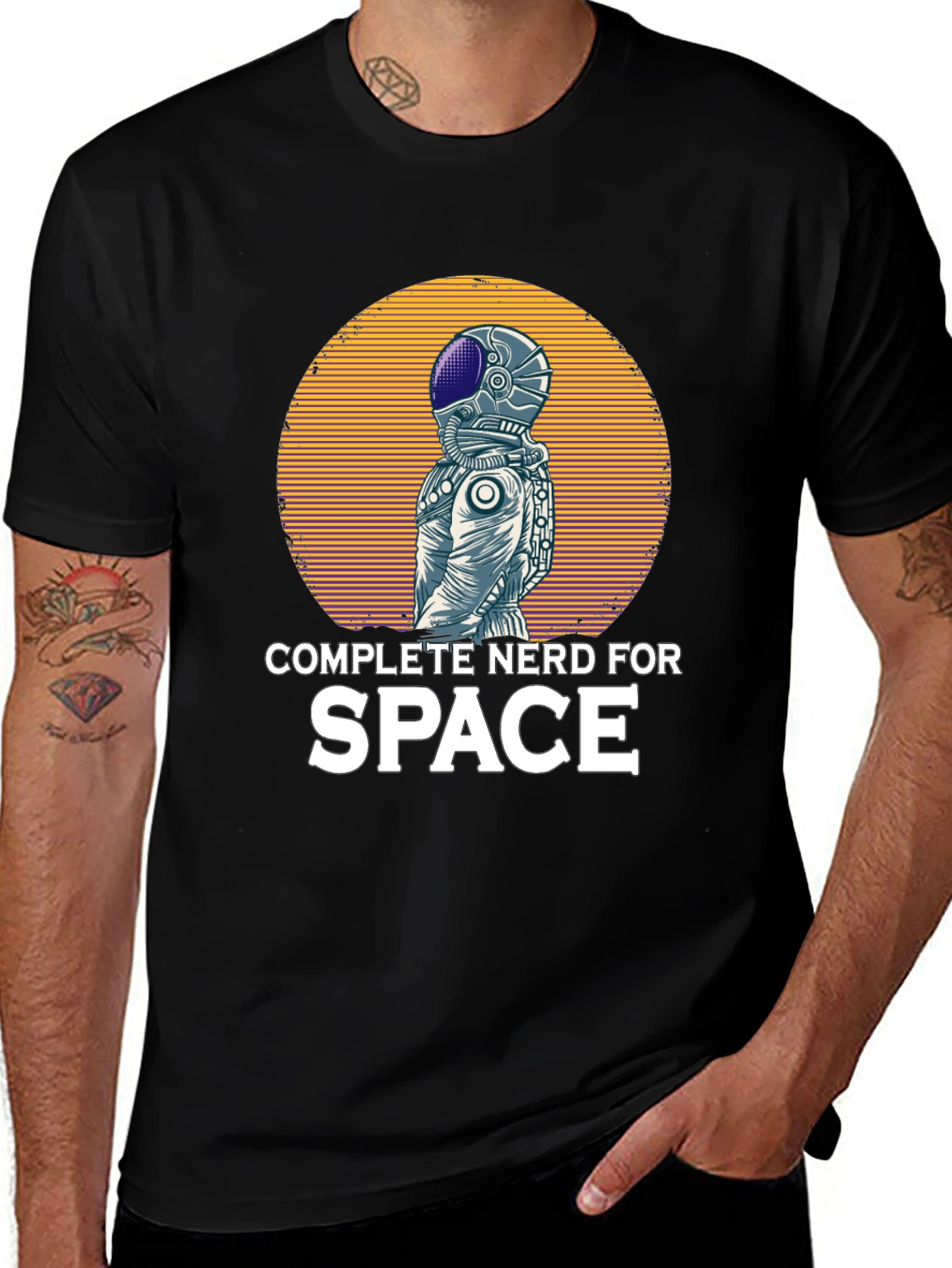 Complete Nerd For Space T-Shirt Astronaut Graphic Tee