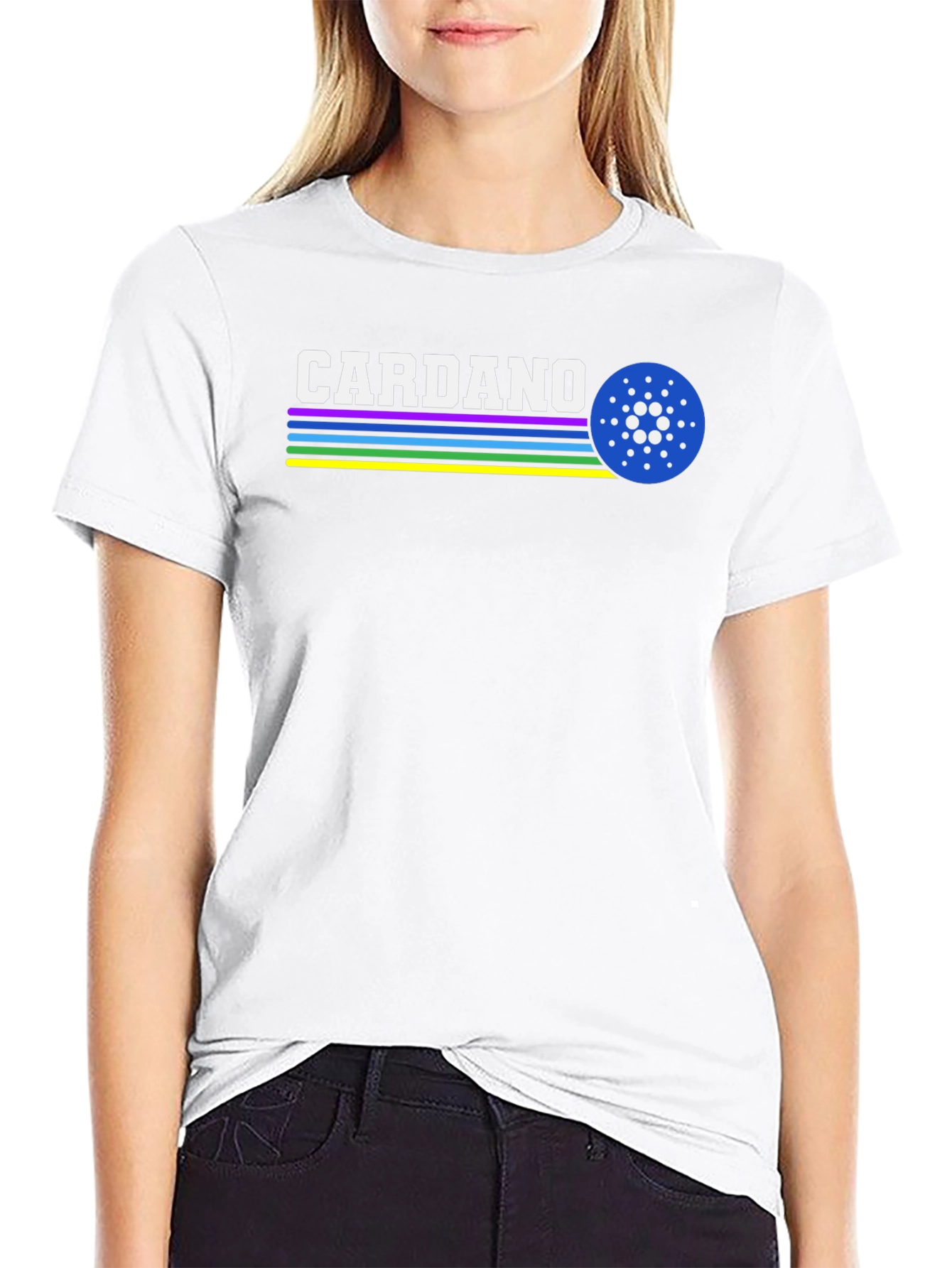 Cardano Crypto T-Shirt - Retro Style ADA Design