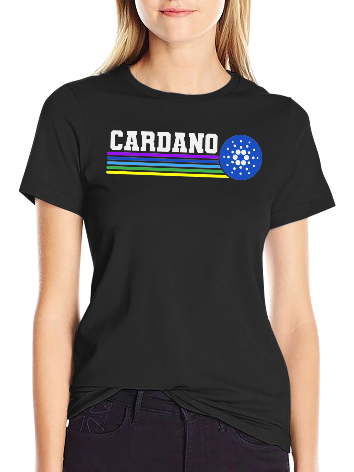 Cardano Crypto T-Shirt - Retro Style ADA Design