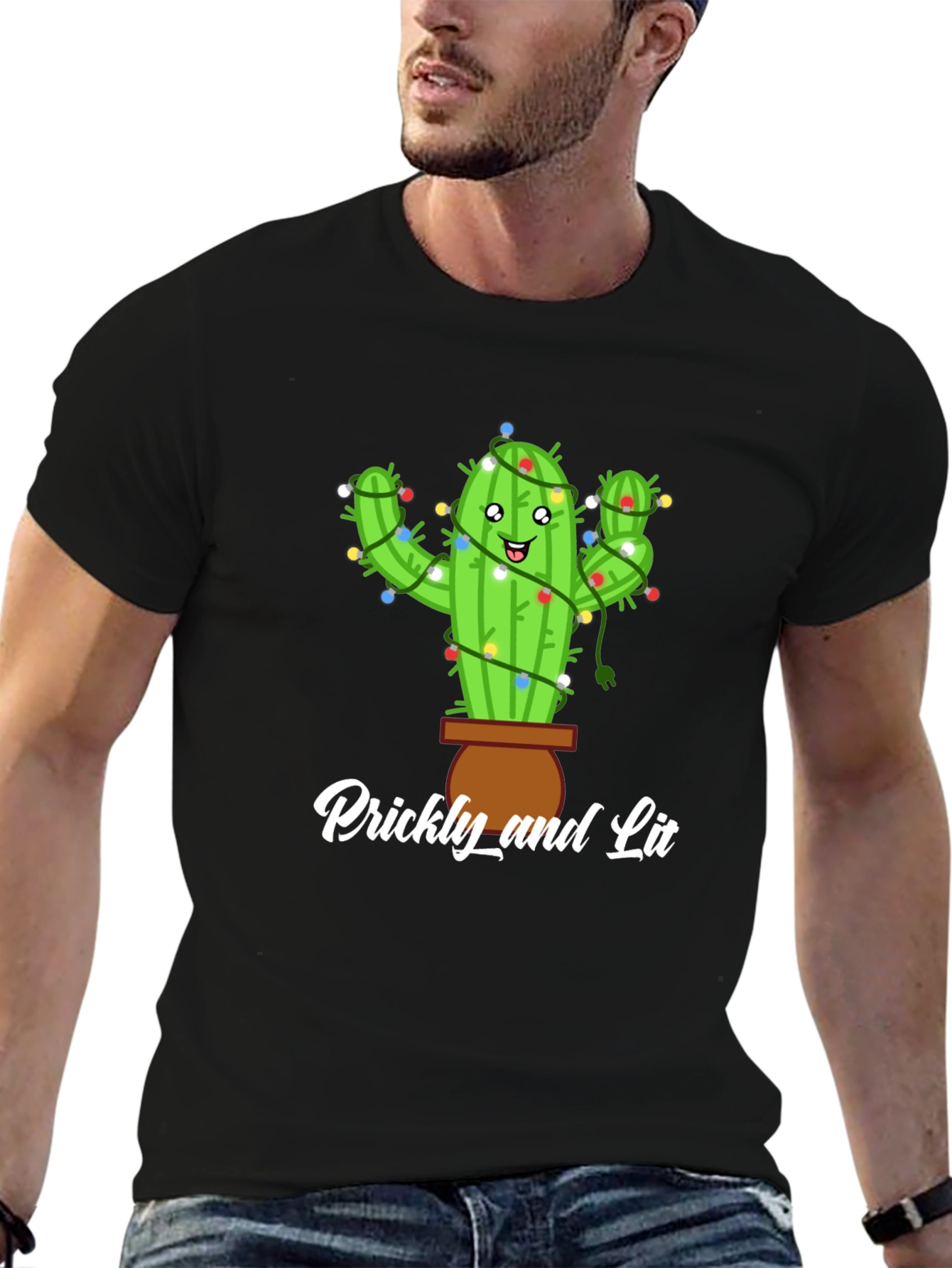 Prickly and Lit Cactus Graphic Tee