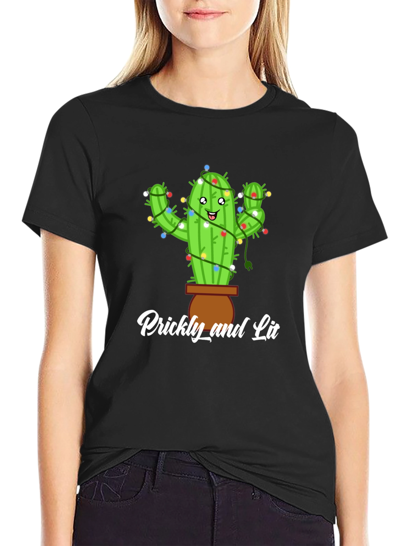 Prickly and Lit Cactus Graphic Tee