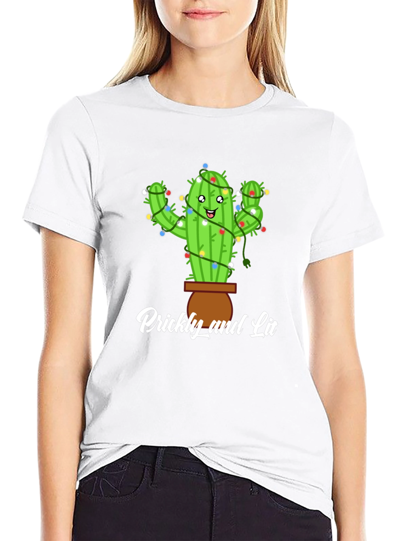 Prickly and Lit Cactus Graphic Tee