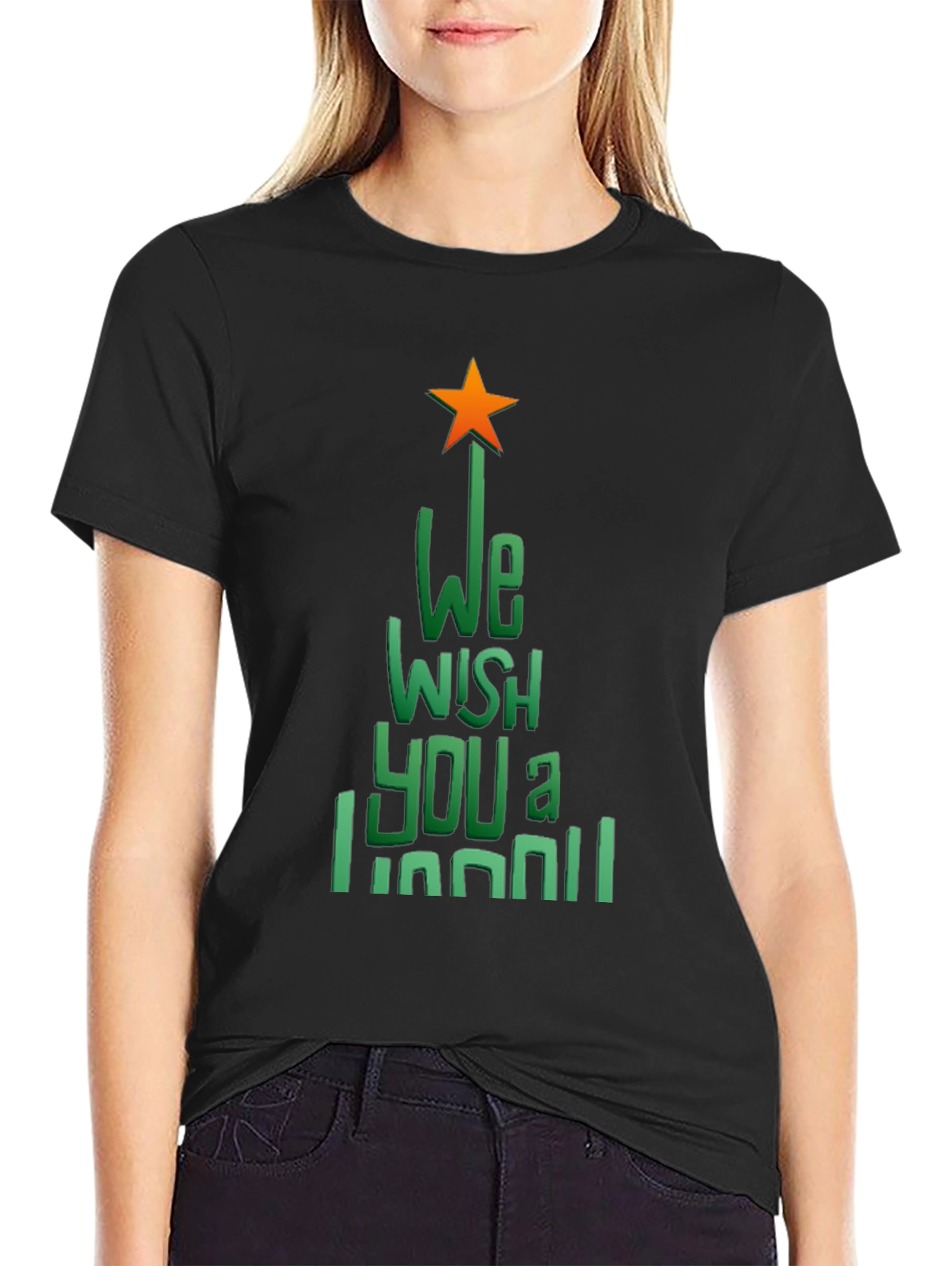 Festive Christmas Tree Graphic Tee - Holiday Cheer