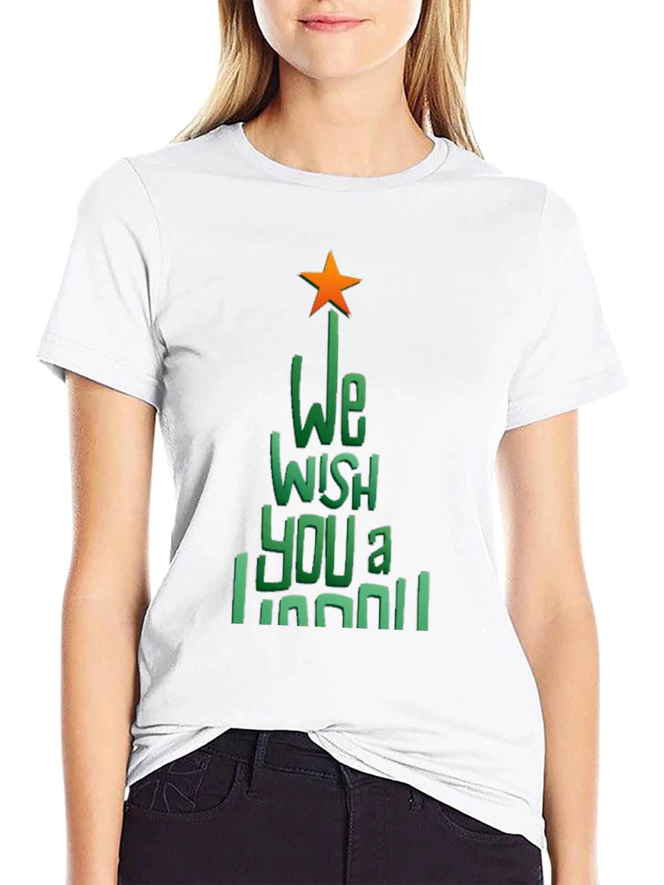 Festive Christmas Tree Graphic Tee - Holiday Cheer