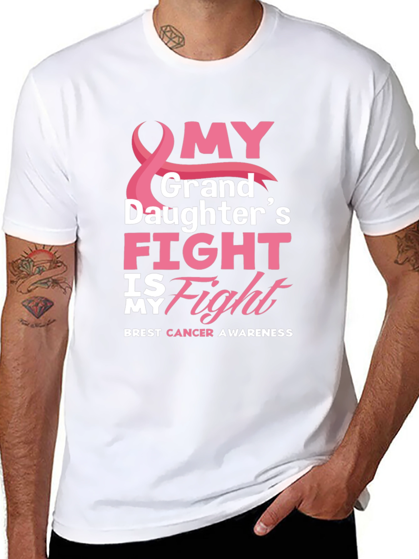 Breast Cancer Awareness Granddaughters Fight T-Shirt