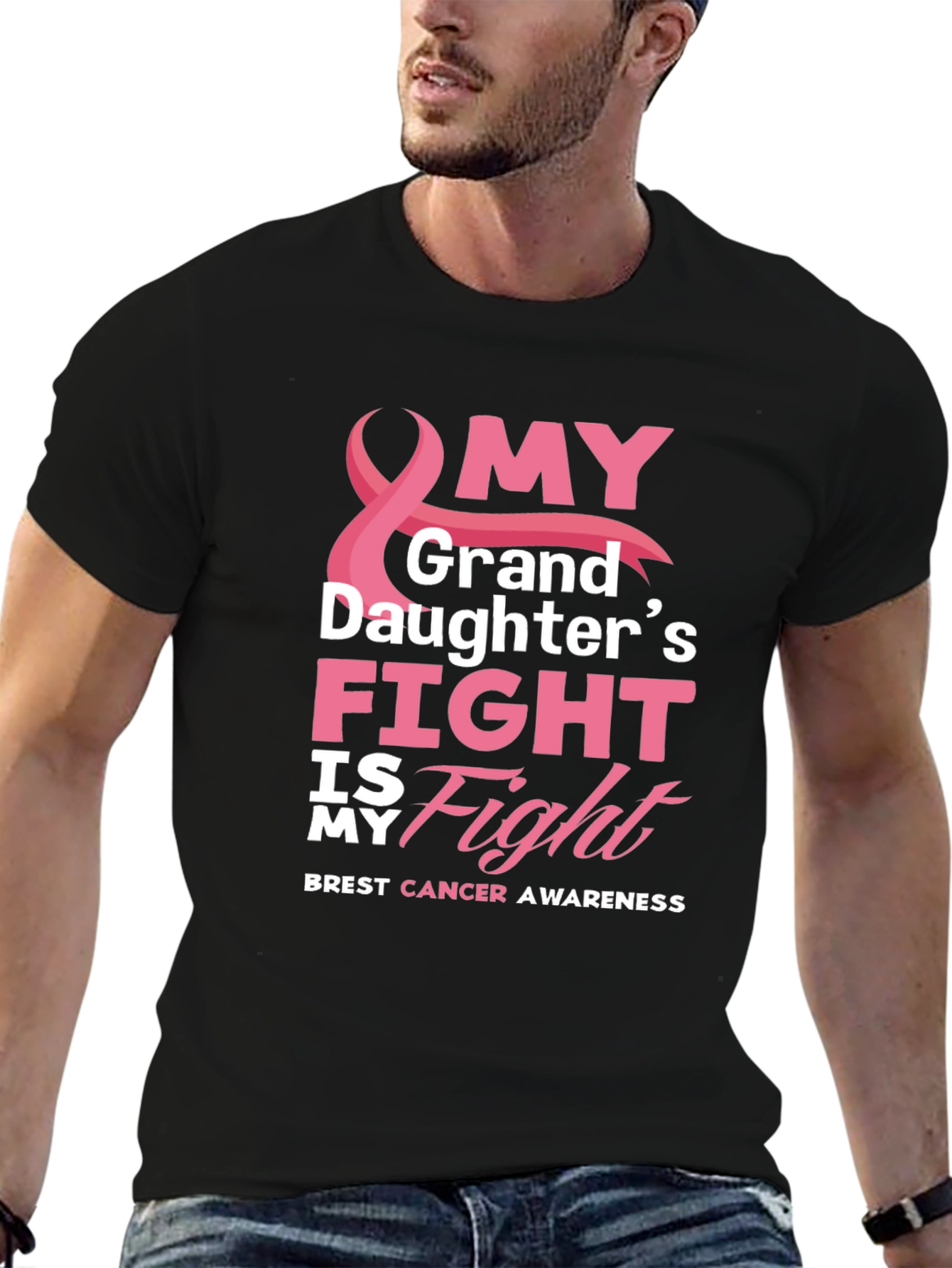 Breast Cancer Awareness Granddaughters Fight T-Shirt