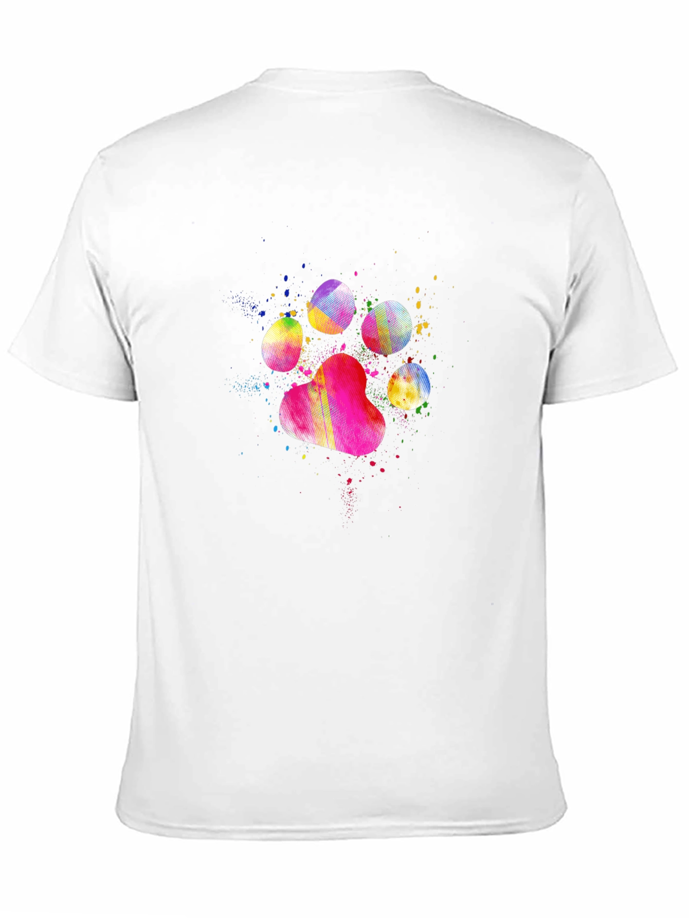 Colorful Paw Print T-Shirt