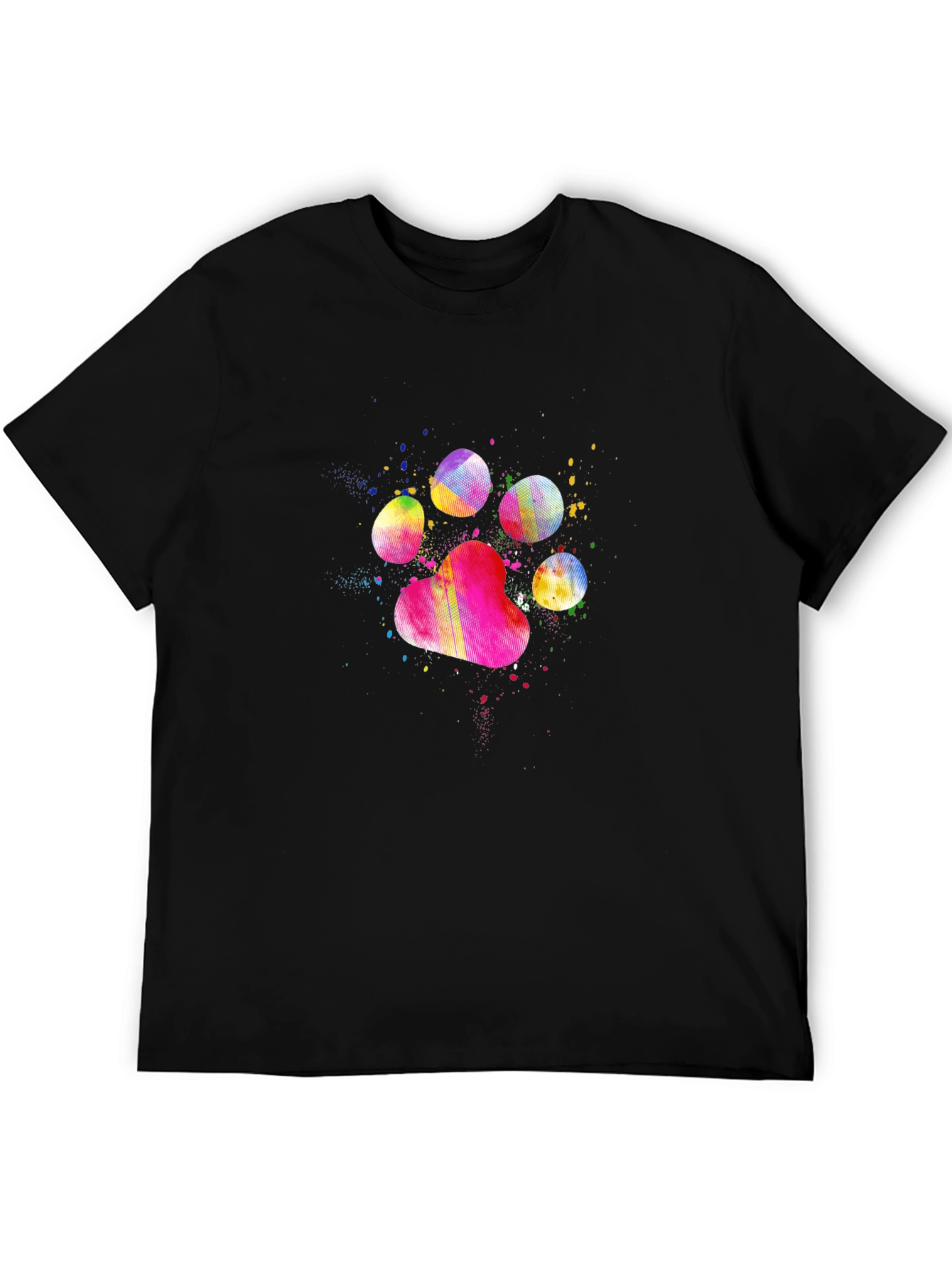 Colorful Paw Print T-Shirt