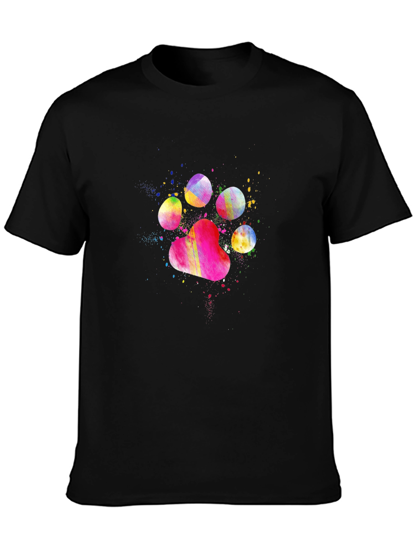 Colorful Paw Print T-Shirt