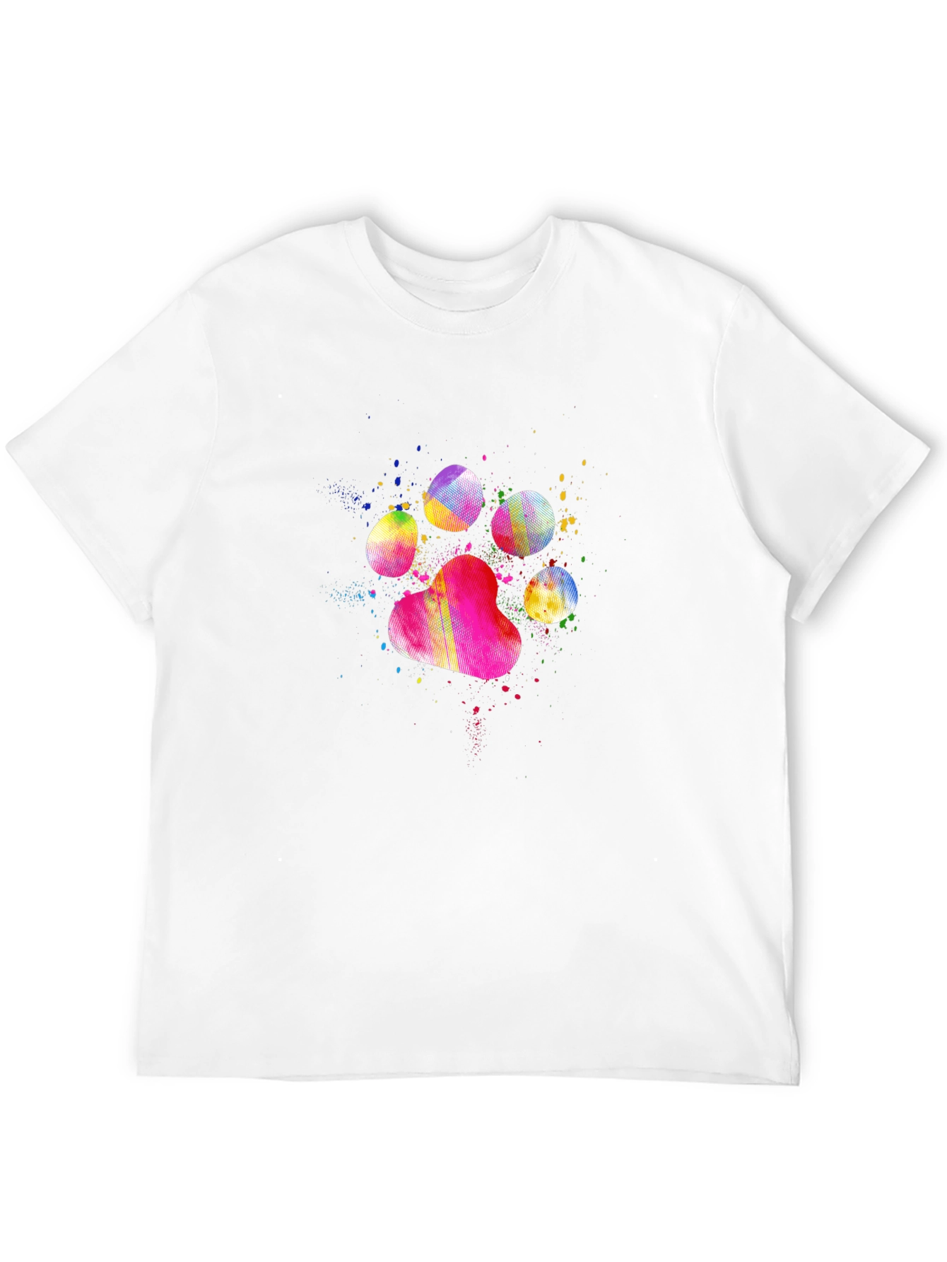 Colorful Paw Print T-Shirt