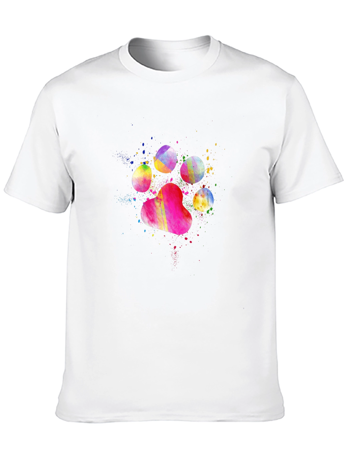 Colorful Paw Print T-Shirt
