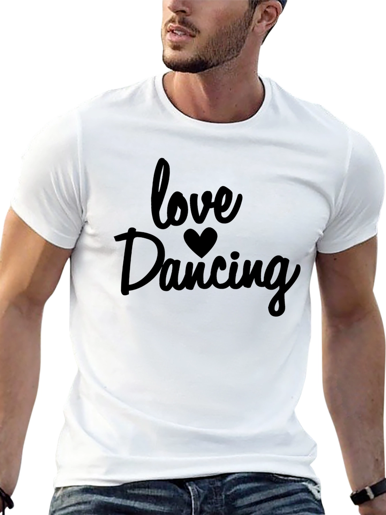 Love Dancing Black Graphic Tee Shirt