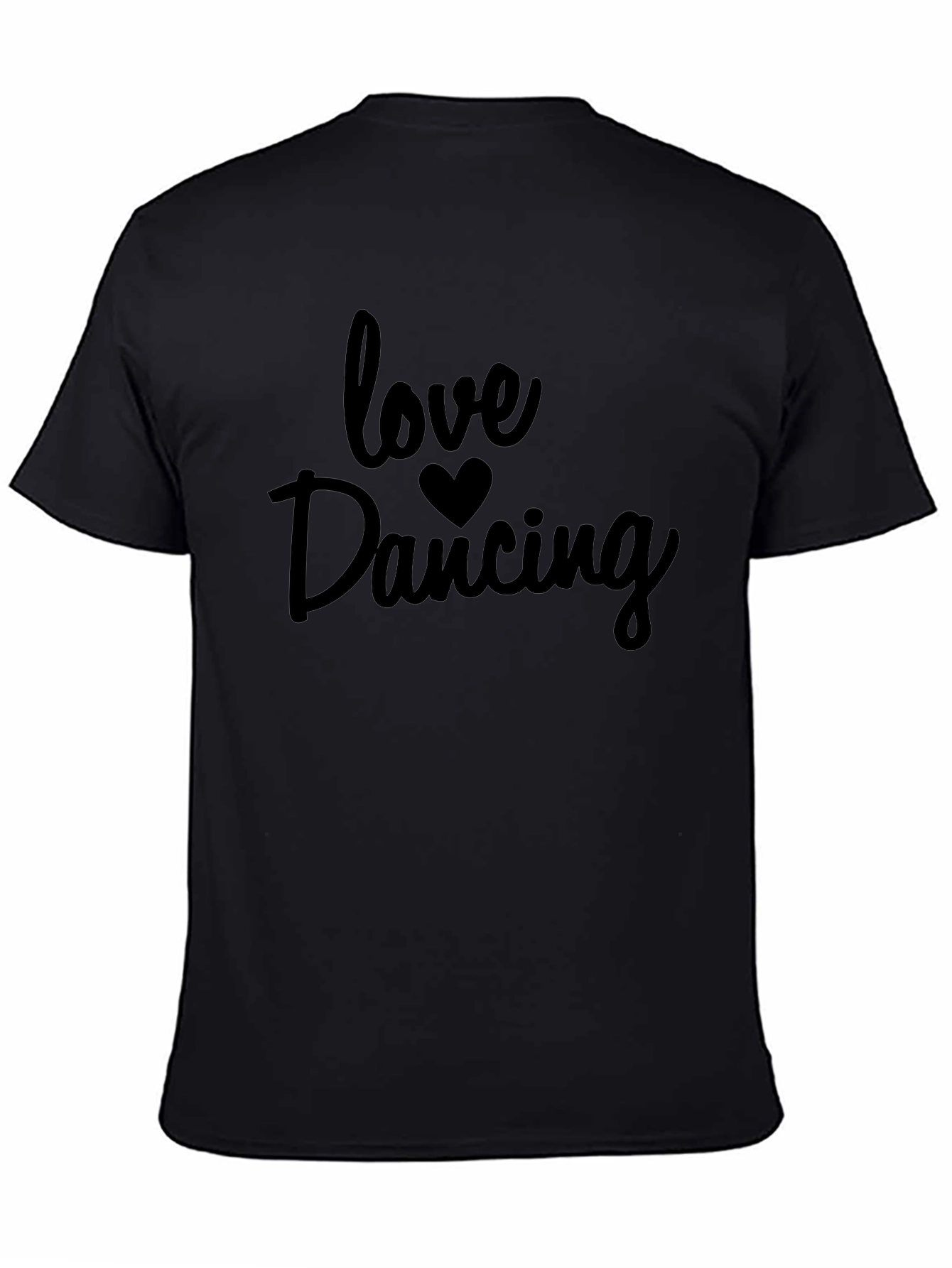 Love Dancing Black Graphic Tee Shirt