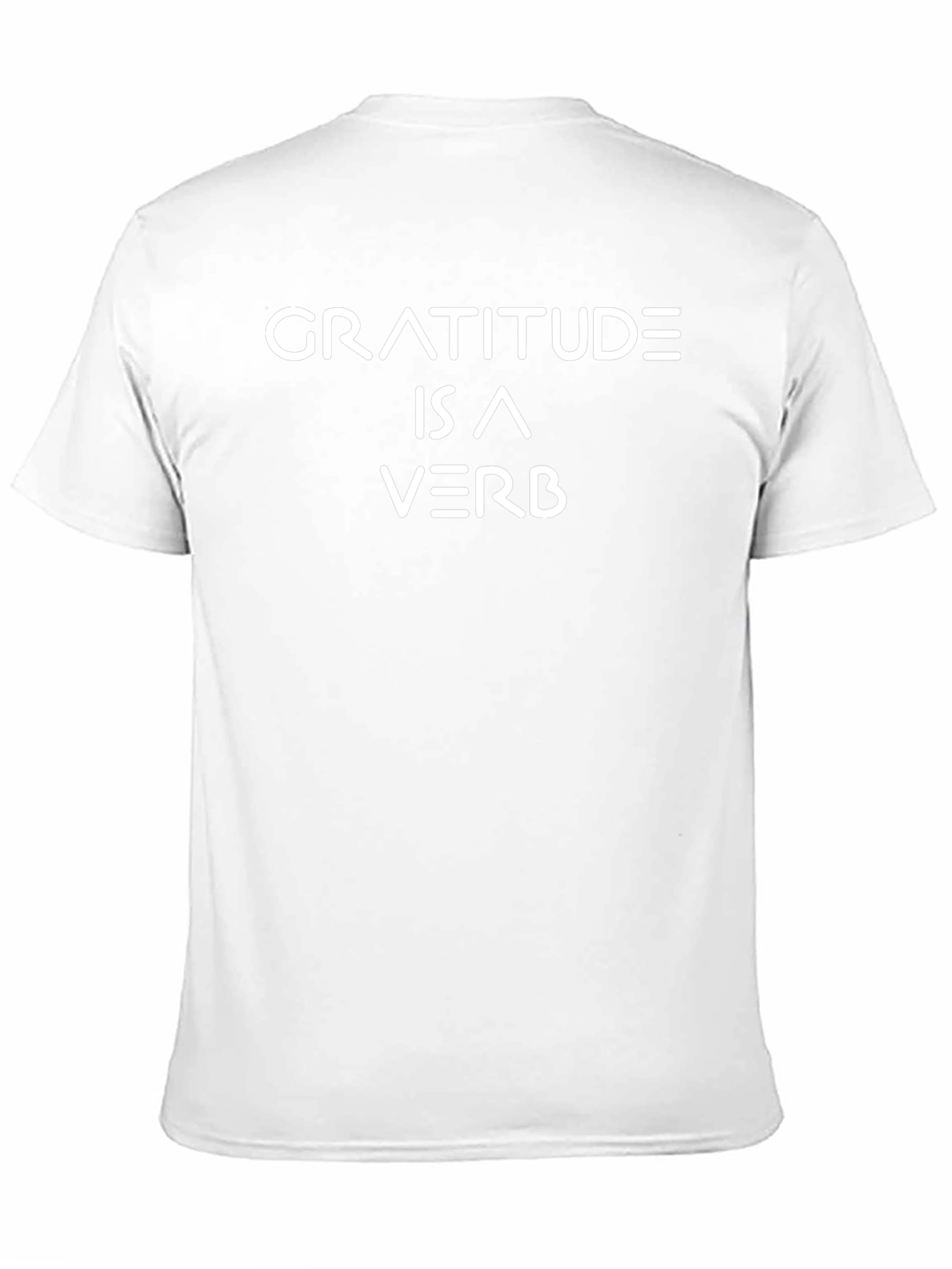Gratitude Is A Verb T-Shirt - Motivational Black Tee