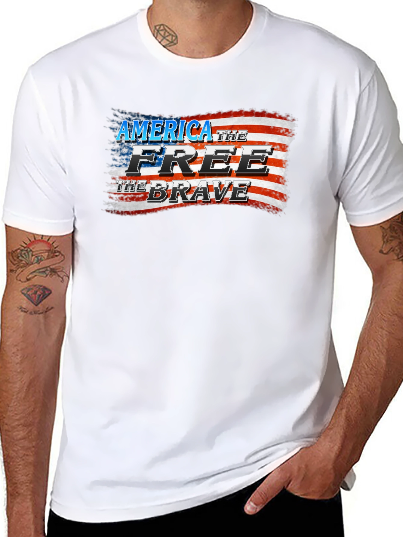 America the Free & Brave Graphic Tee
