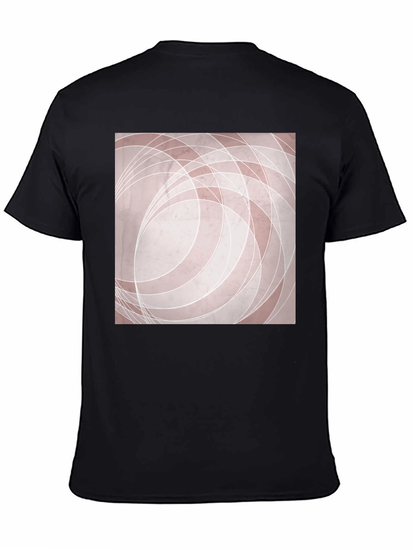 Modern Abstract Graphic Tee - Black Cotton Blend Shirt