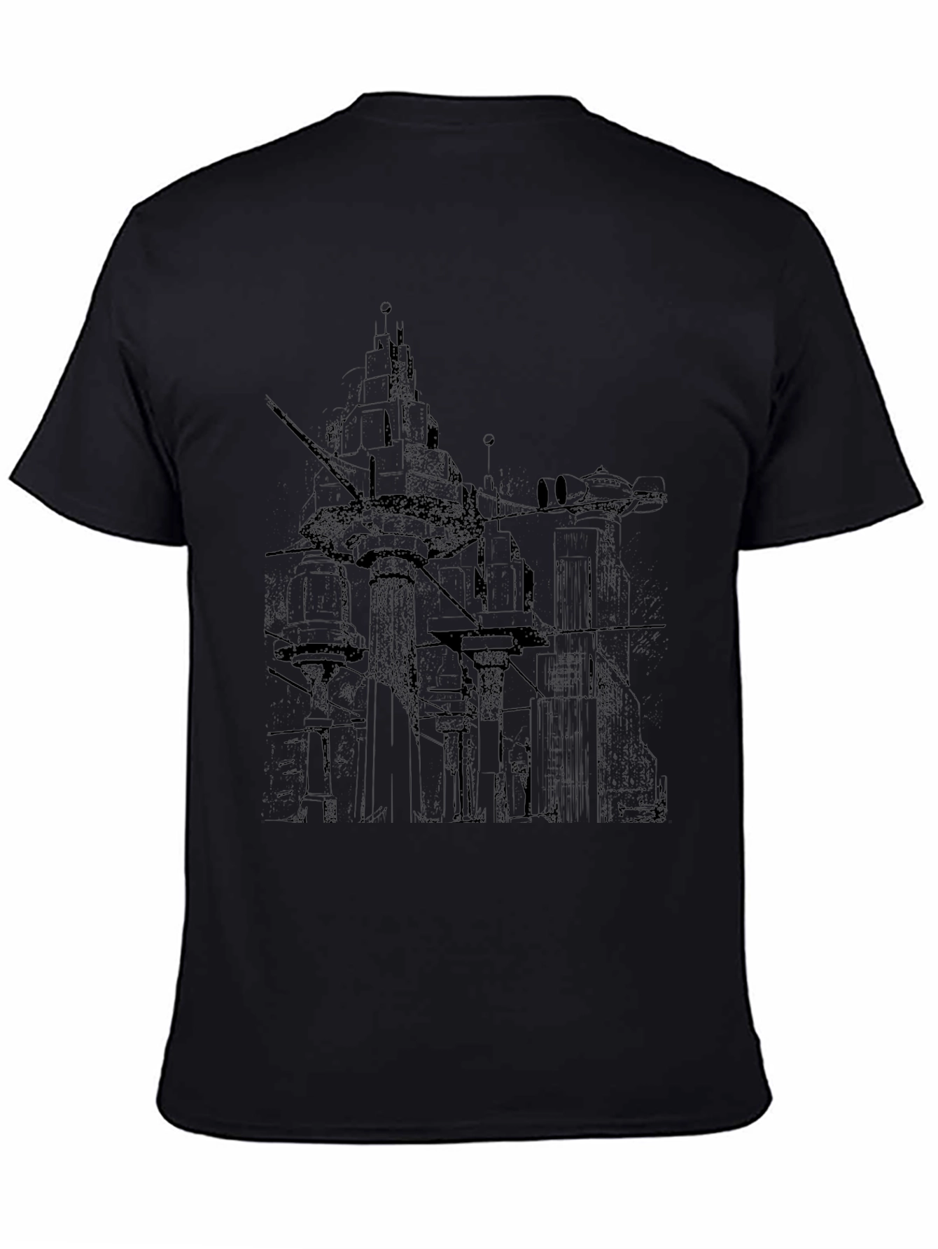 Abstract Cityscape Graphic Tee - Modern Style