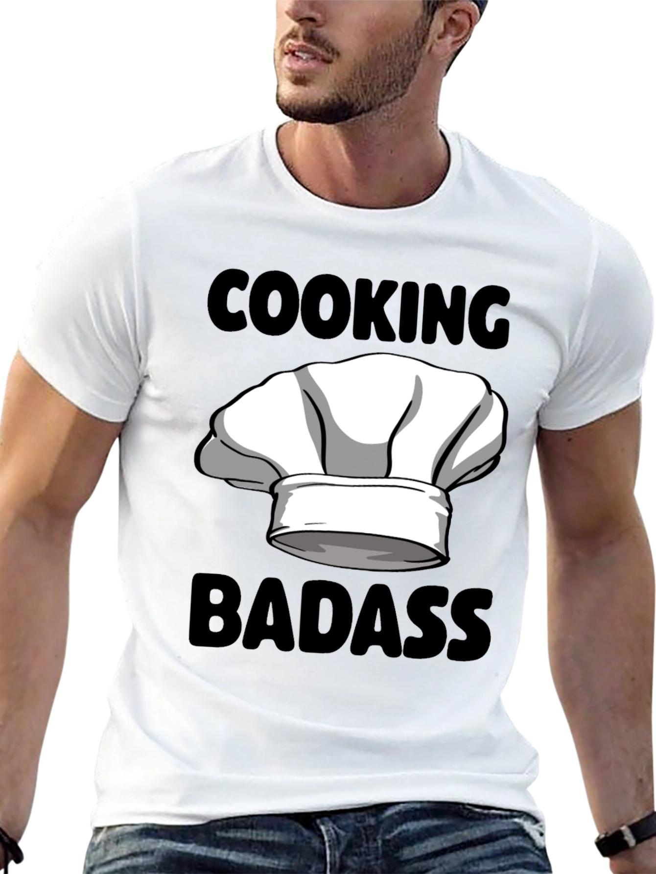 Cooking Badass Graphic Tee - Chefs Hat Humor