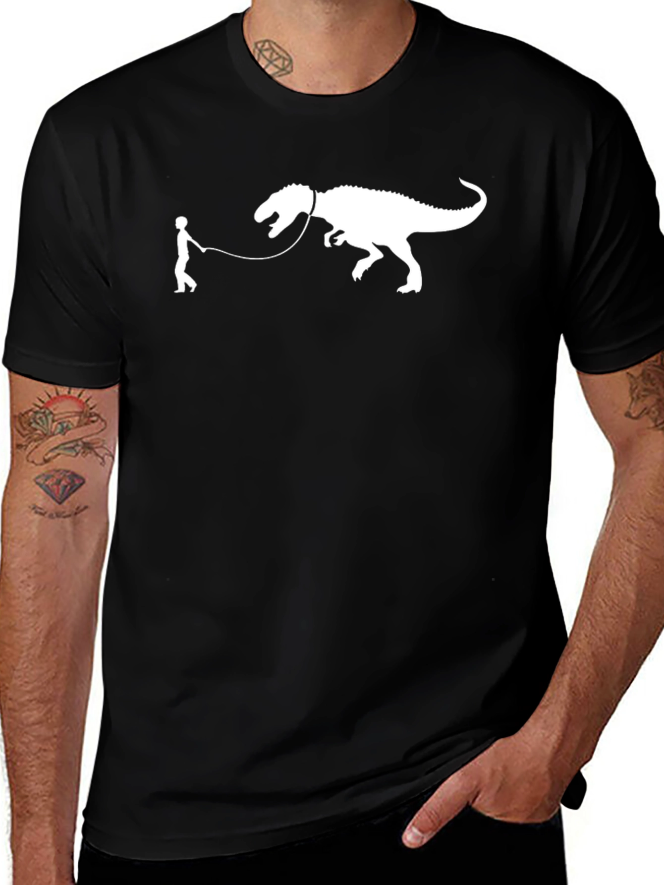 Dino Walk T-Shirt -  Novelty Graphic Tee