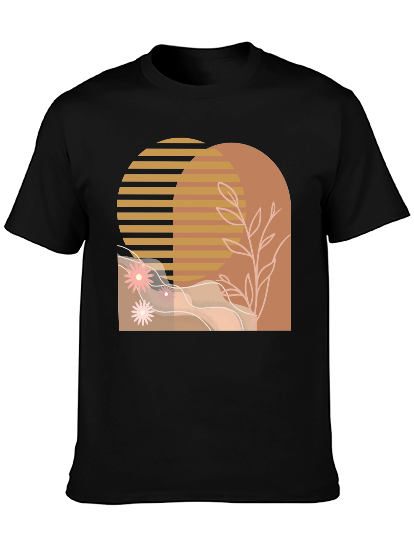 Abstract Arch Graphic Tee - Modern Style