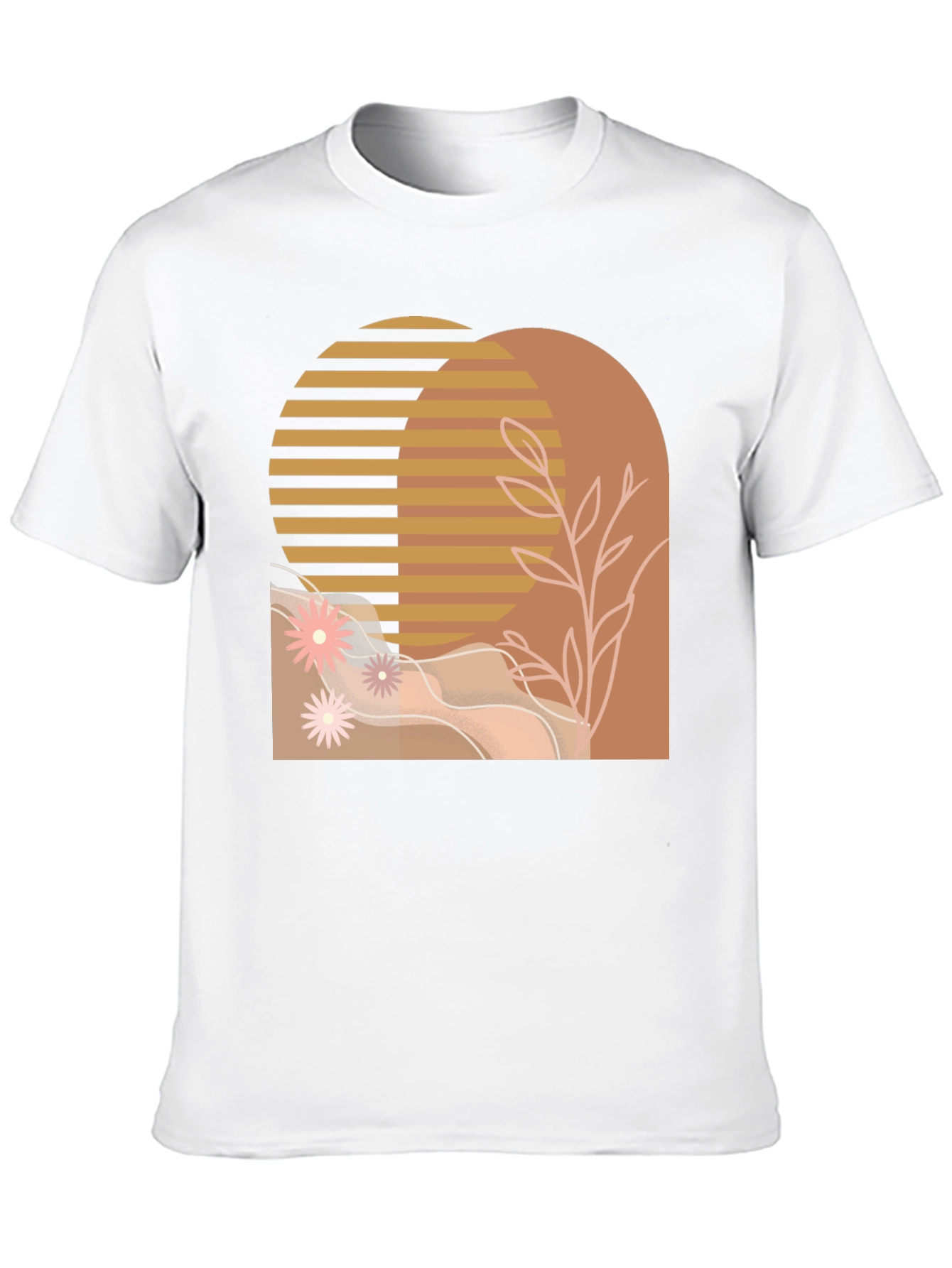 Abstract Arch Graphic Tee - Modern Style