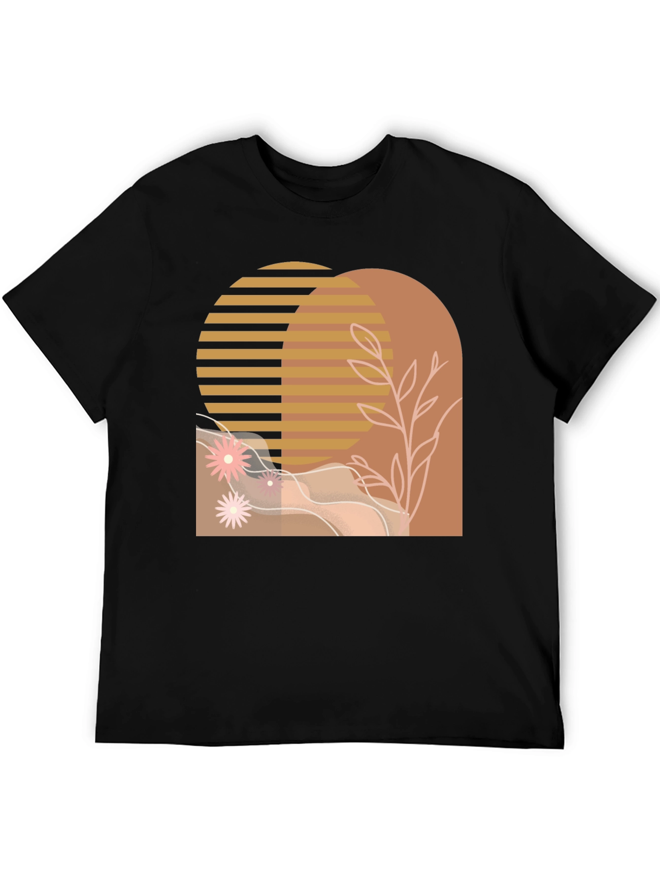 Abstract Arch Graphic Tee - Modern Style
