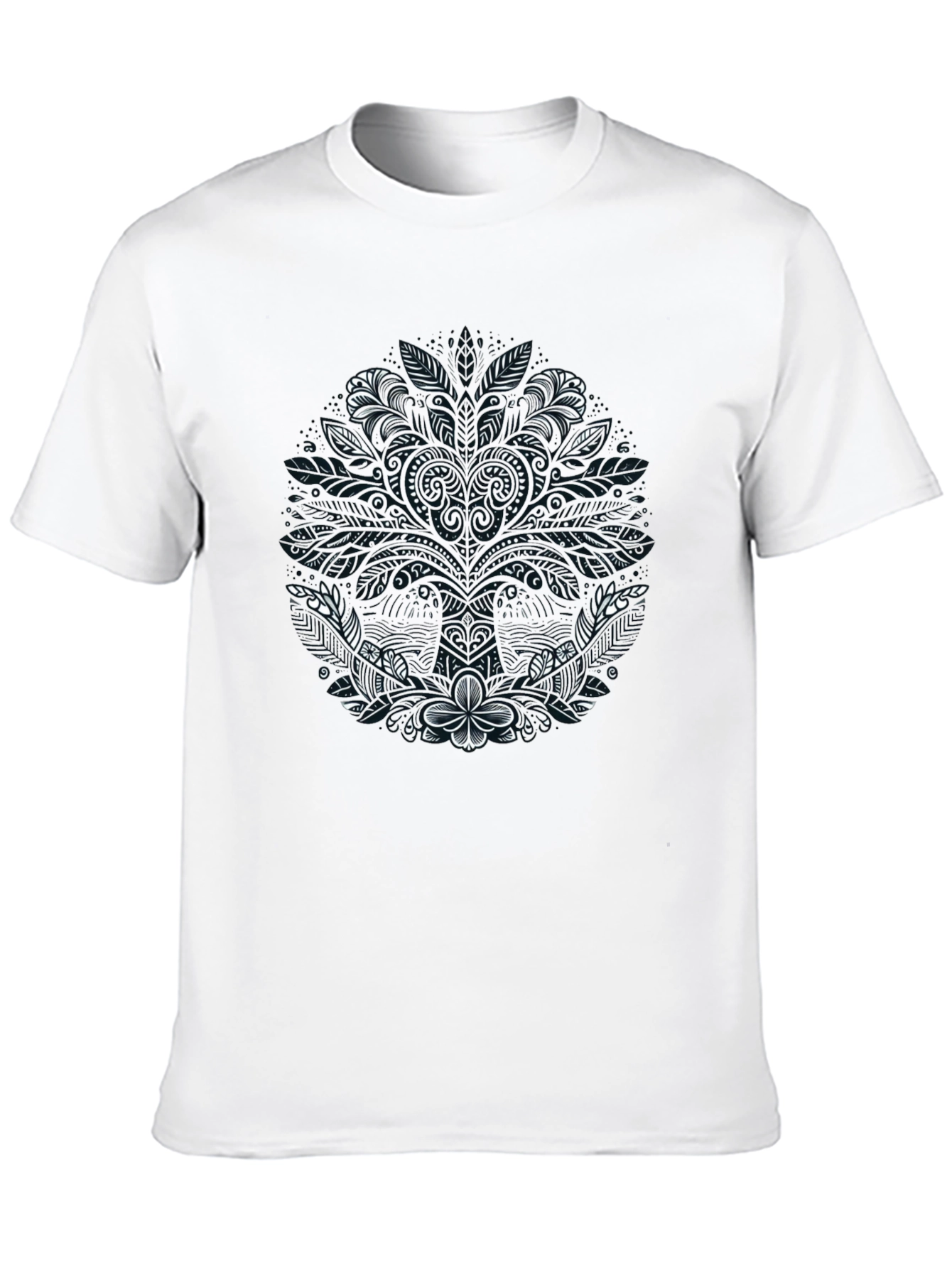 Floral Mandala Graphic Tee - Stylish Comfort