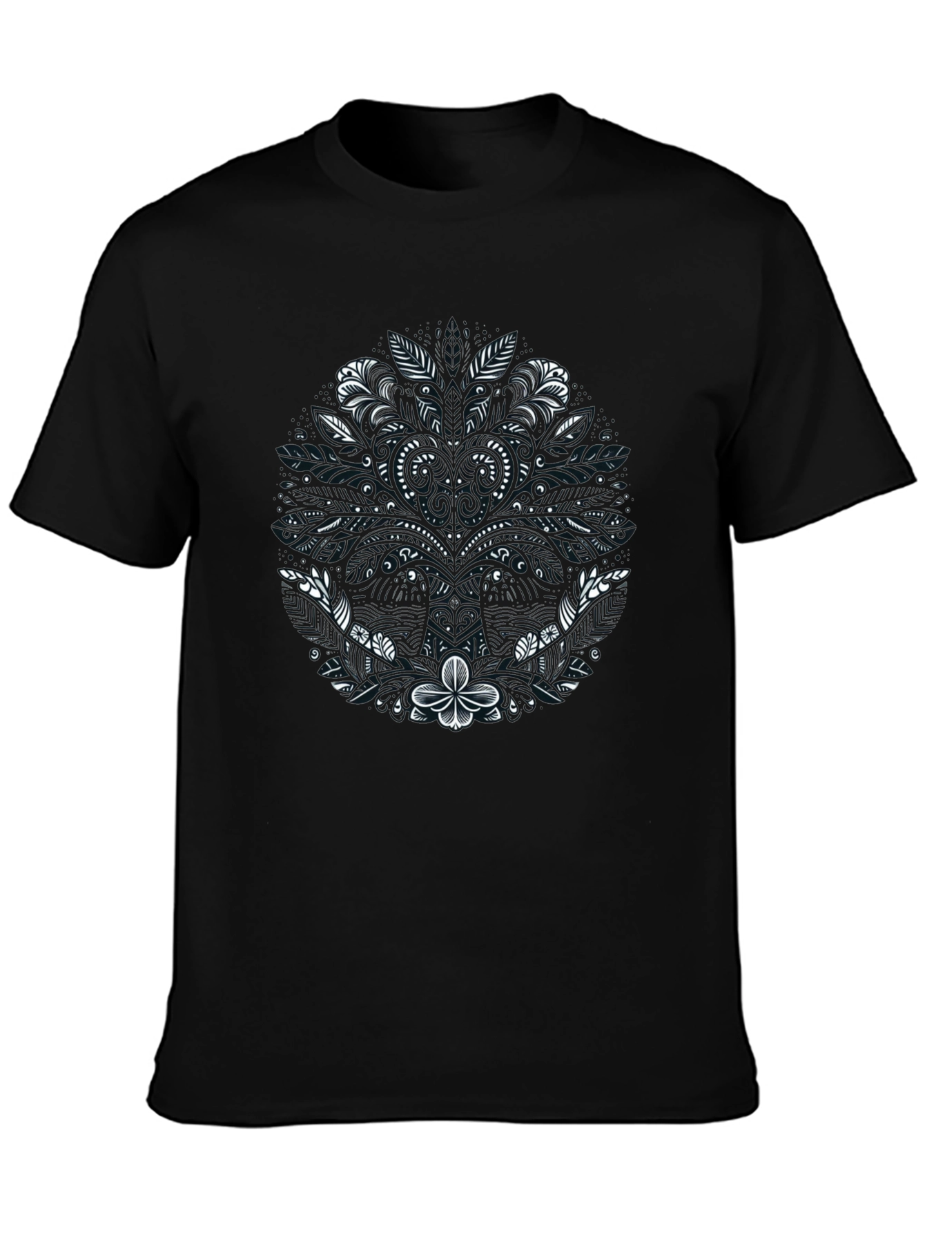 Floral Mandala Graphic Tee - Stylish Comfort