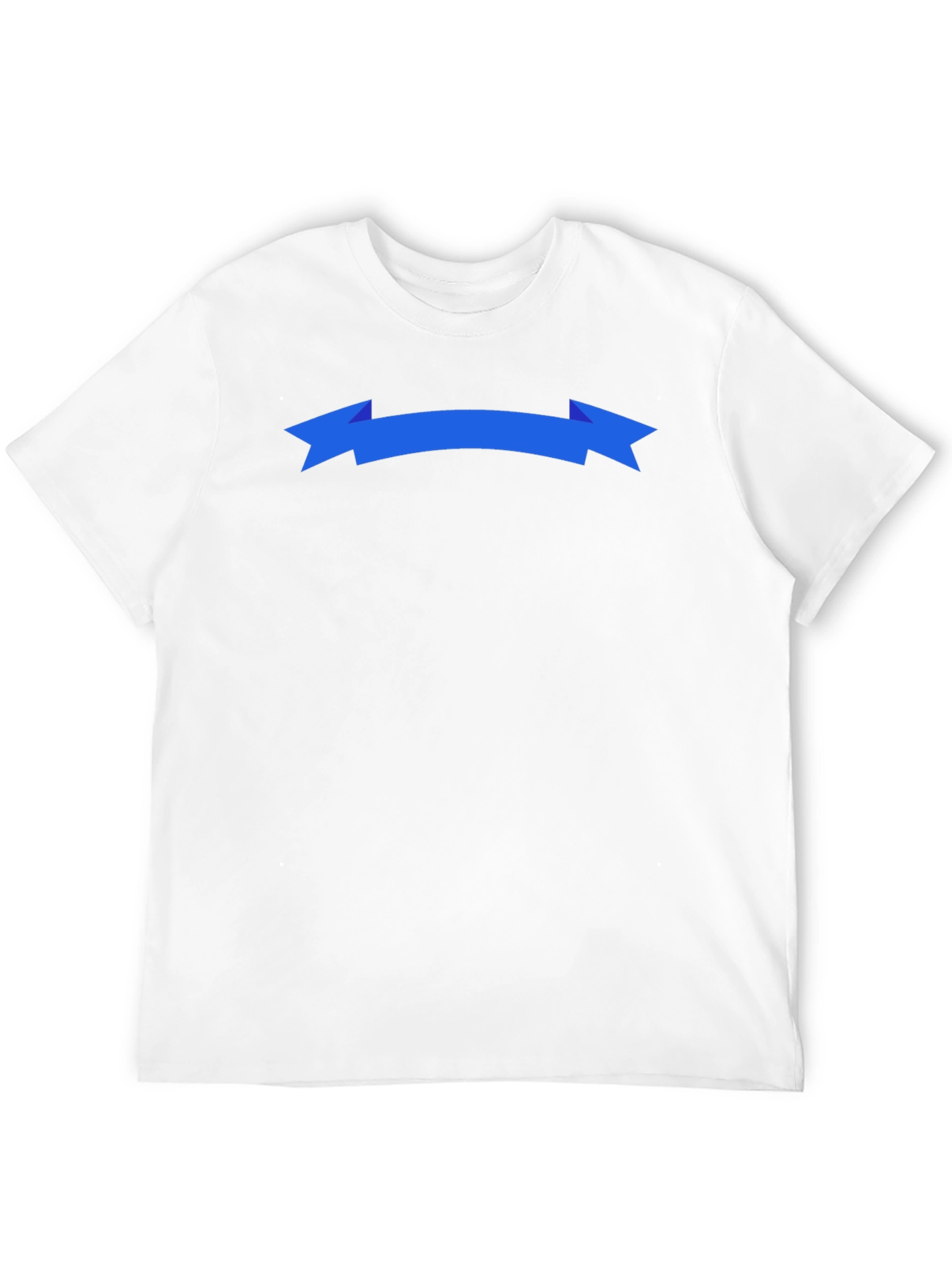 Mens Black T-Shirt with Blue Banner Graphic