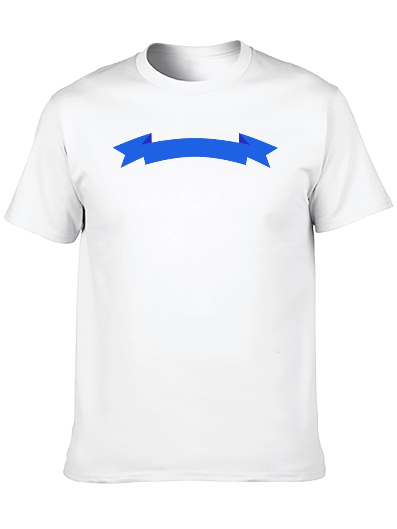 Mens Black T-Shirt with Blue Banner Graphic