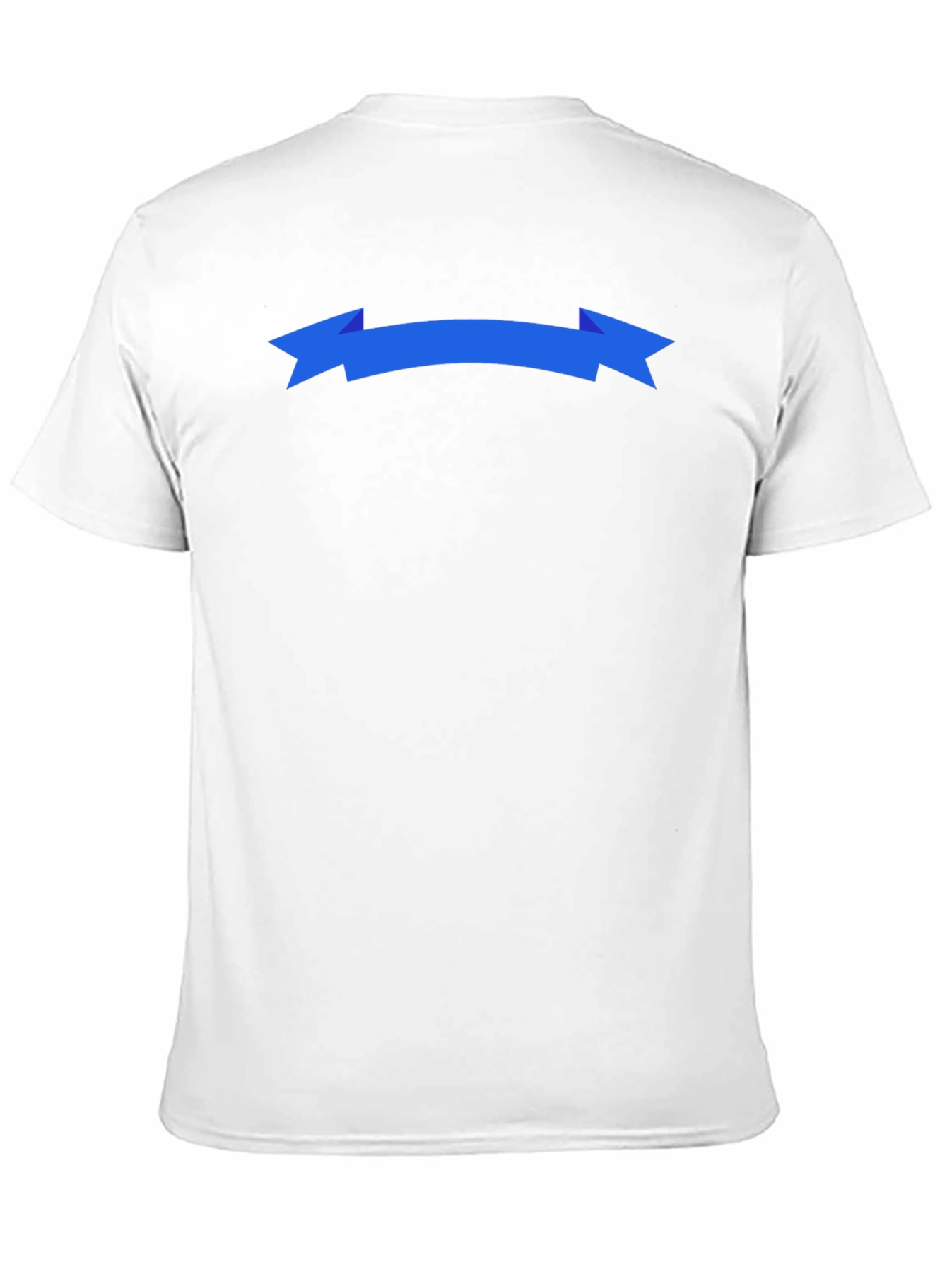 Mens Black T-Shirt with Blue Banner Graphic