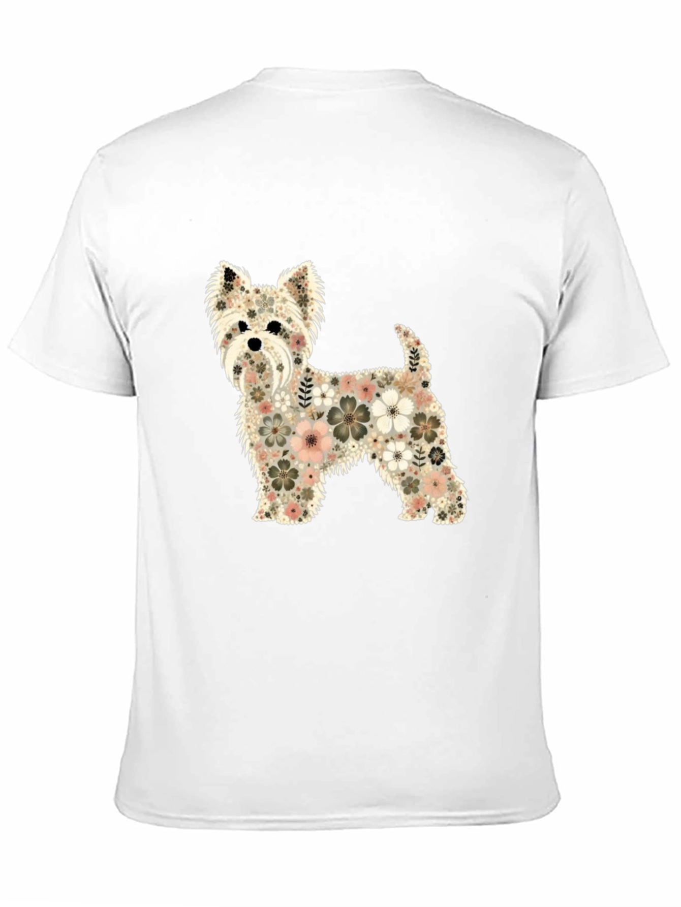 Floral Dog Graphic T-Shirt