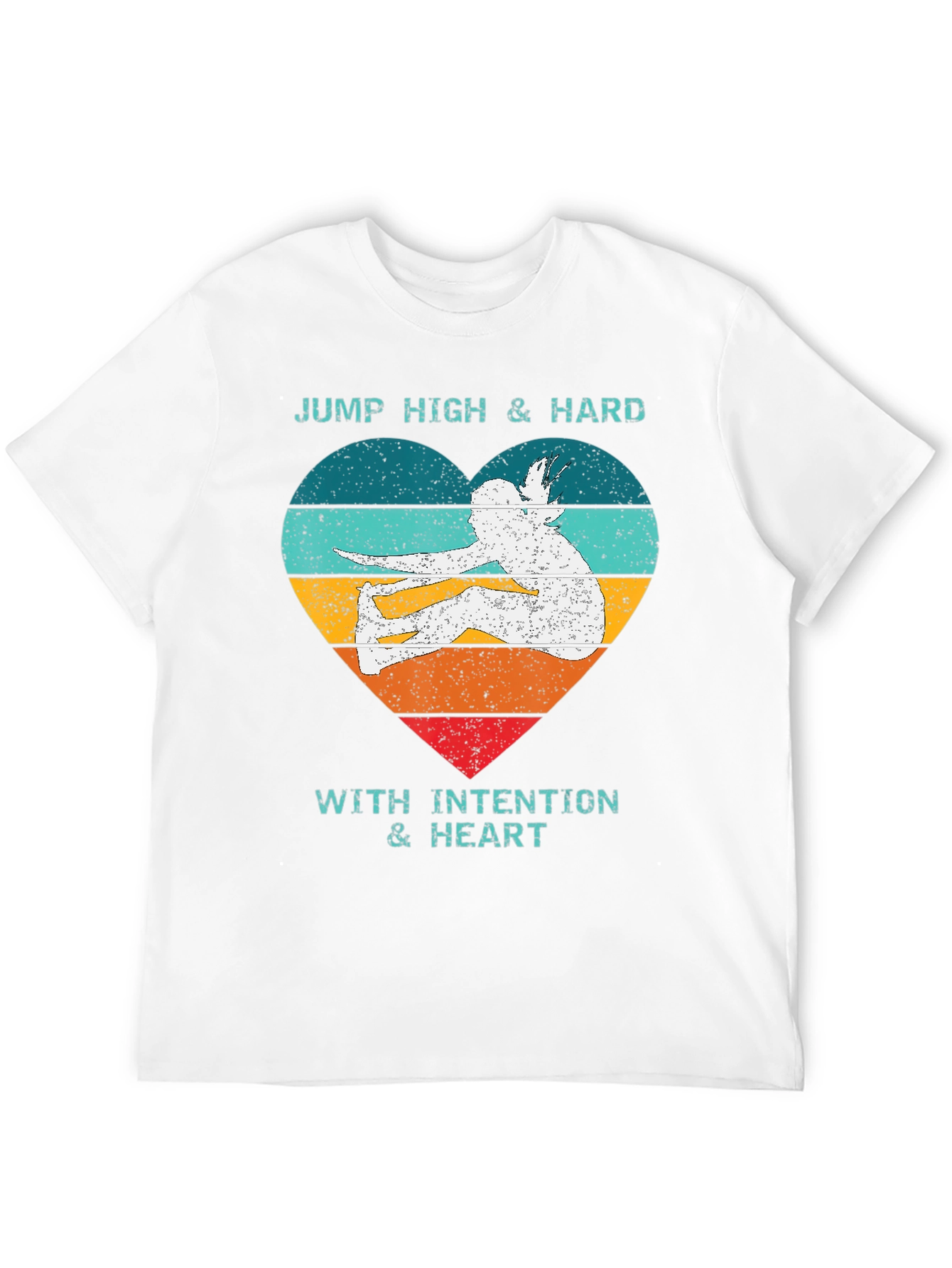 Jump High Heart Graphic Tee - Black