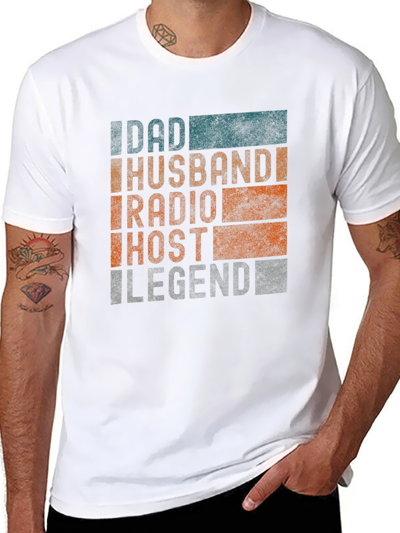 Dad Husband Radio Host Legend Graphic T-Shirt