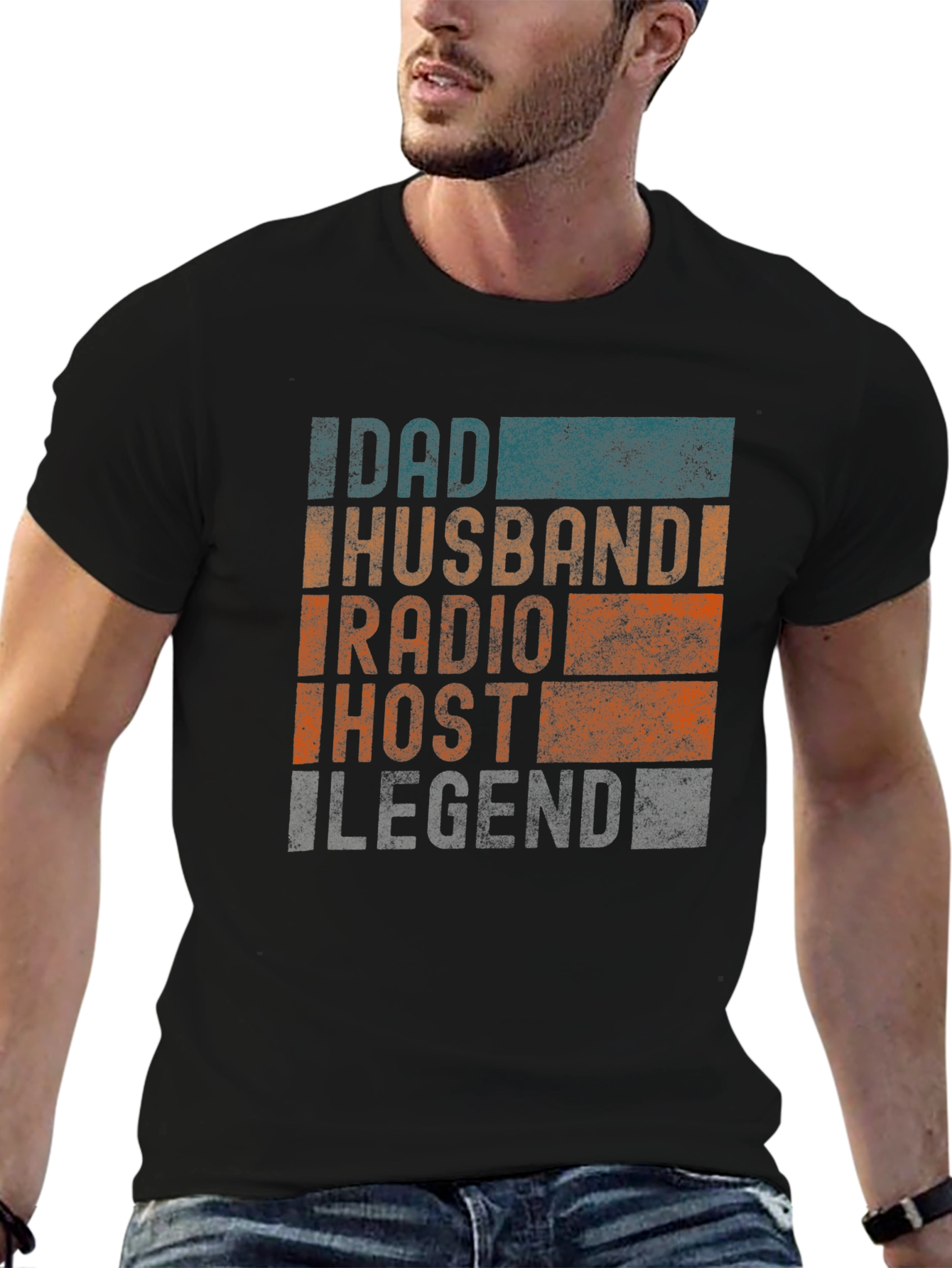 Dad Husband Radio Host Legend Graphic T-Shirt
