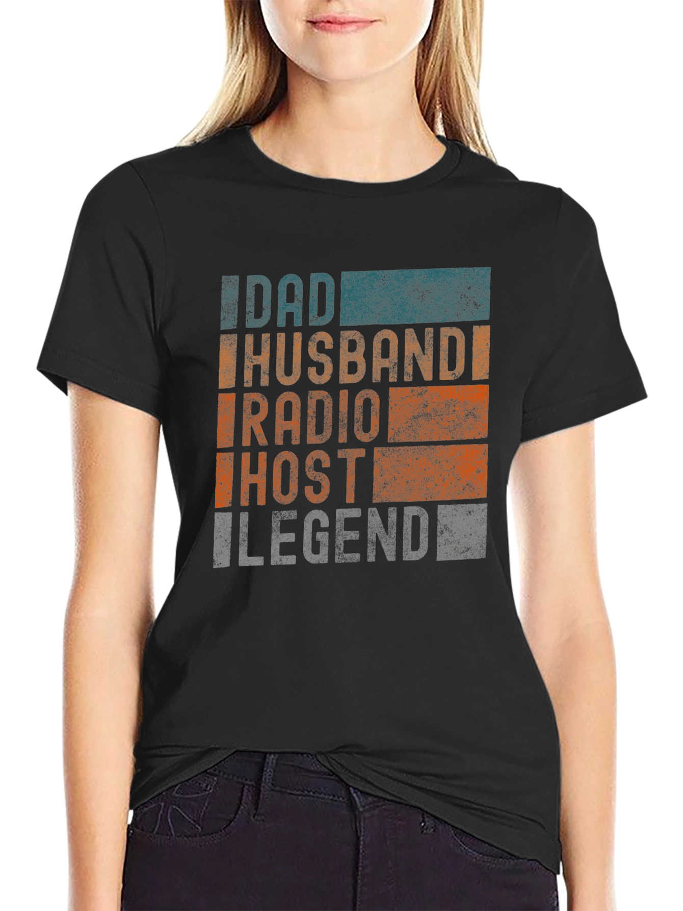 Dad Husband Radio Host Legend Graphic T-Shirt