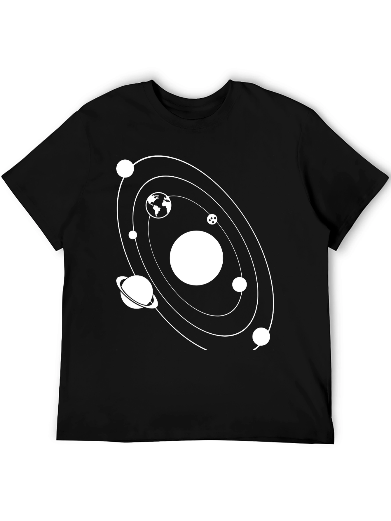 Solar System Graphic Tee - Unisex Black T-Shirt