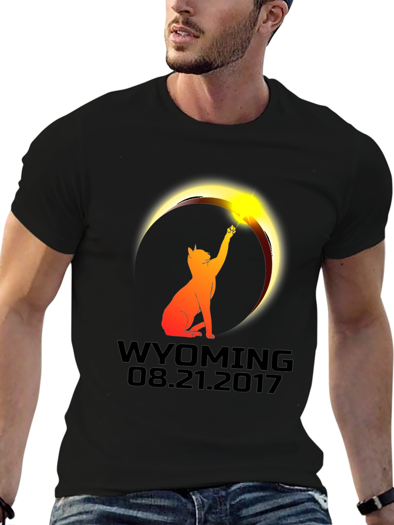 Wyoming Eclipse Cat T-Shirt - August 21 2017