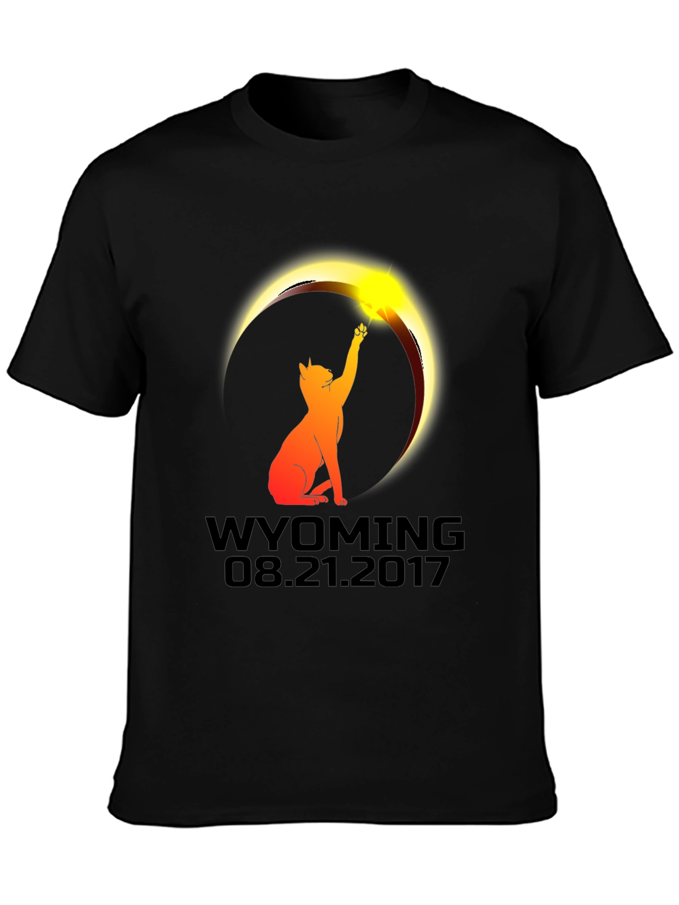 Wyoming Eclipse Cat T-Shirt - August 21 2017